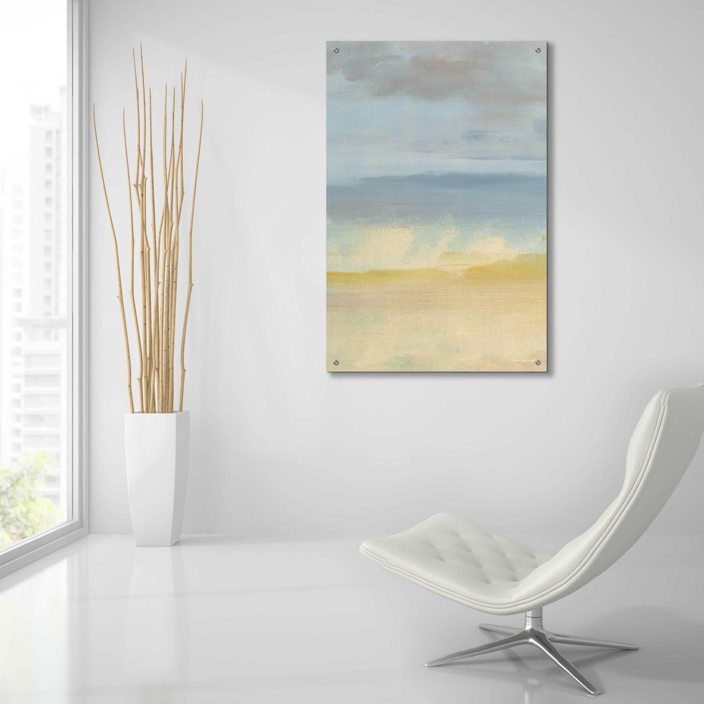 Epic Art 'Sand, Ocean and Sky' by Seven Trees Design, Acrylic Glass Wall Art,24x36