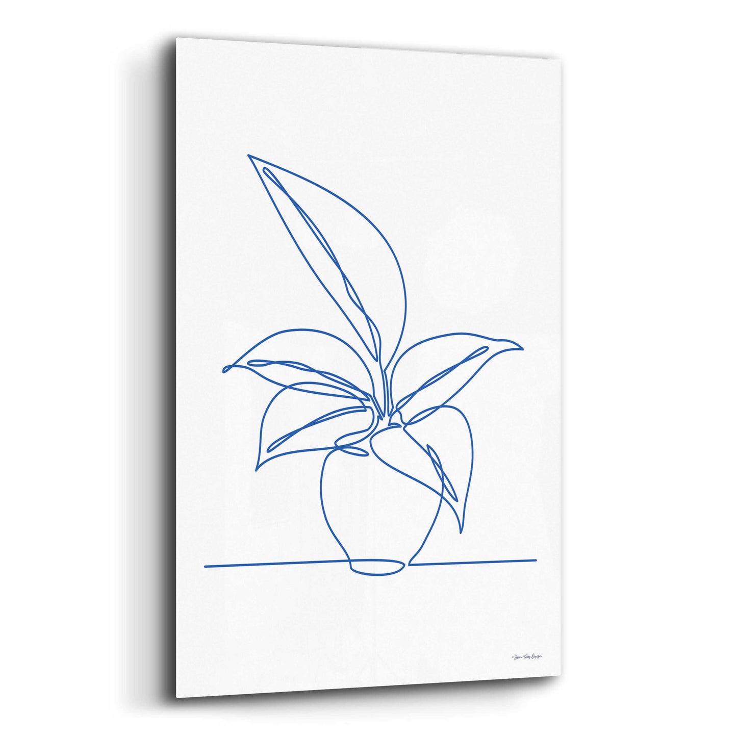 Epic Art 'One Line Plant I' by Seven Trees Design, Acrylic Glass Wall Art,12x16