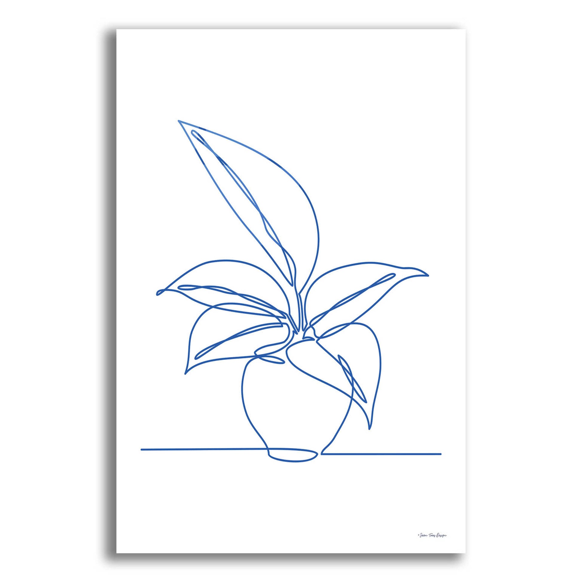 Epic Art 'One Line Plant I' by Seven Trees Design, Acrylic Glass Wall Art,12x16