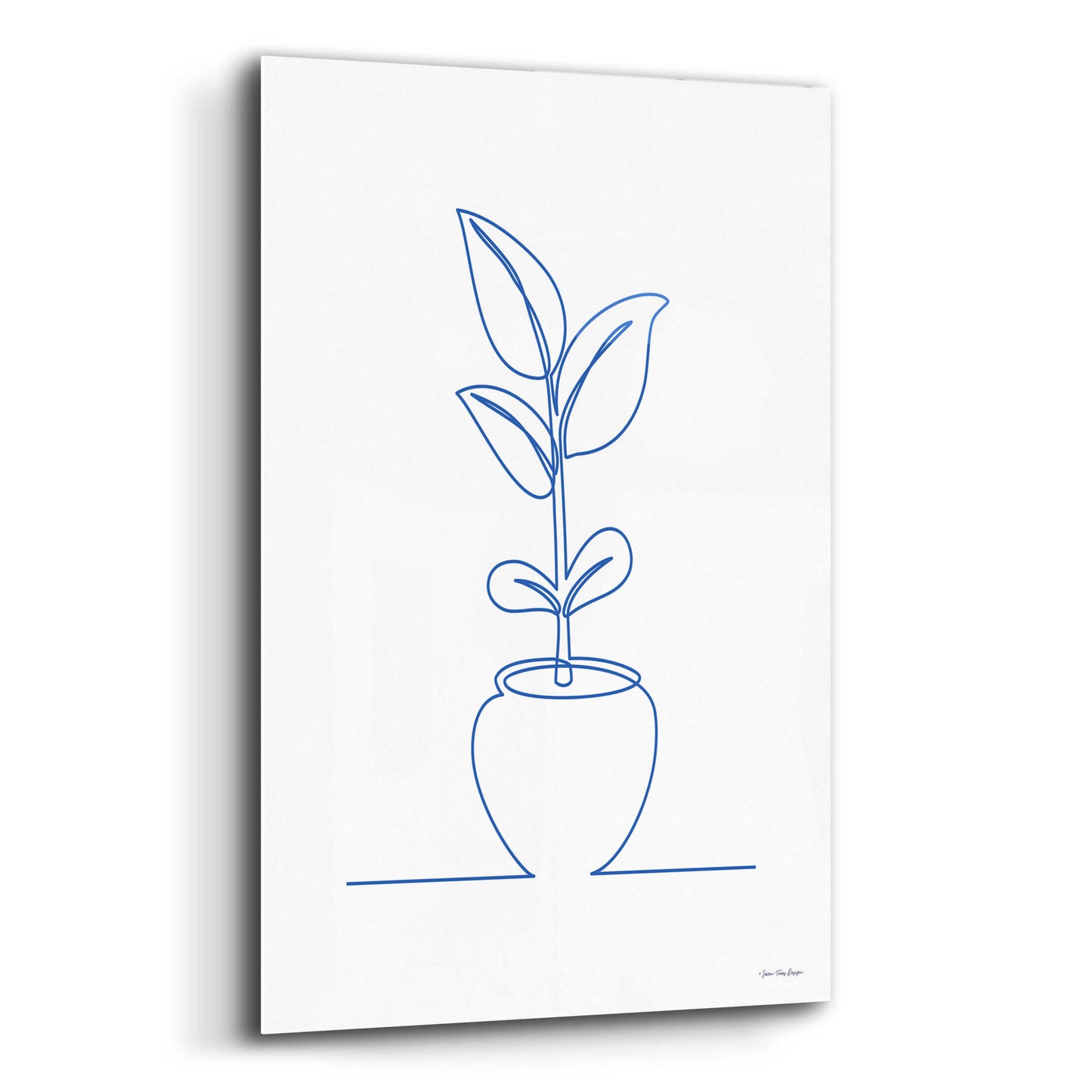 Epic Art 'One Line Plant II' by Seven Trees Design, Acrylic Glass Wall Art,12x16