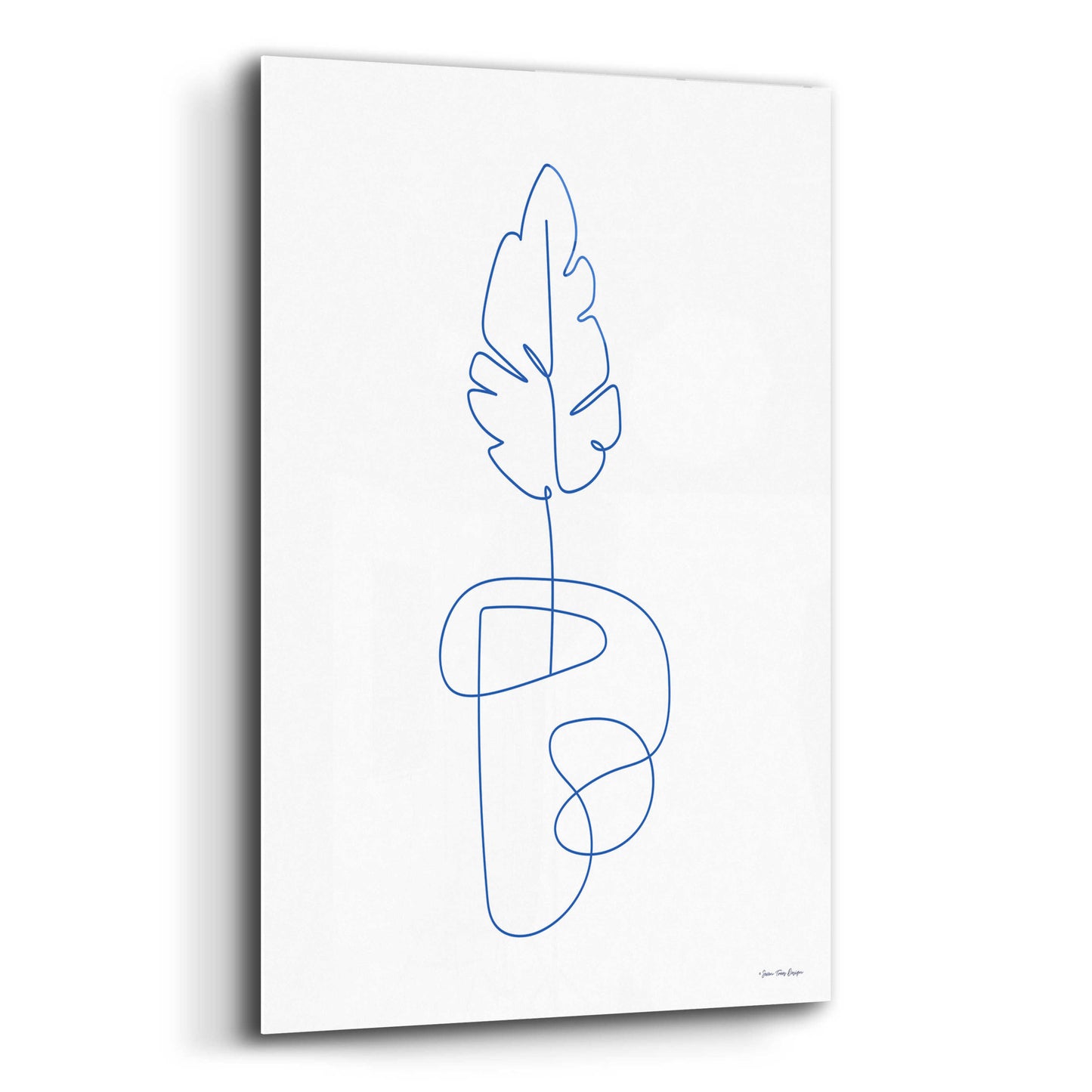 Epic Art 'One Line Botanical I' by Seven Trees Design, Acrylic Glass Wall Art,12x16