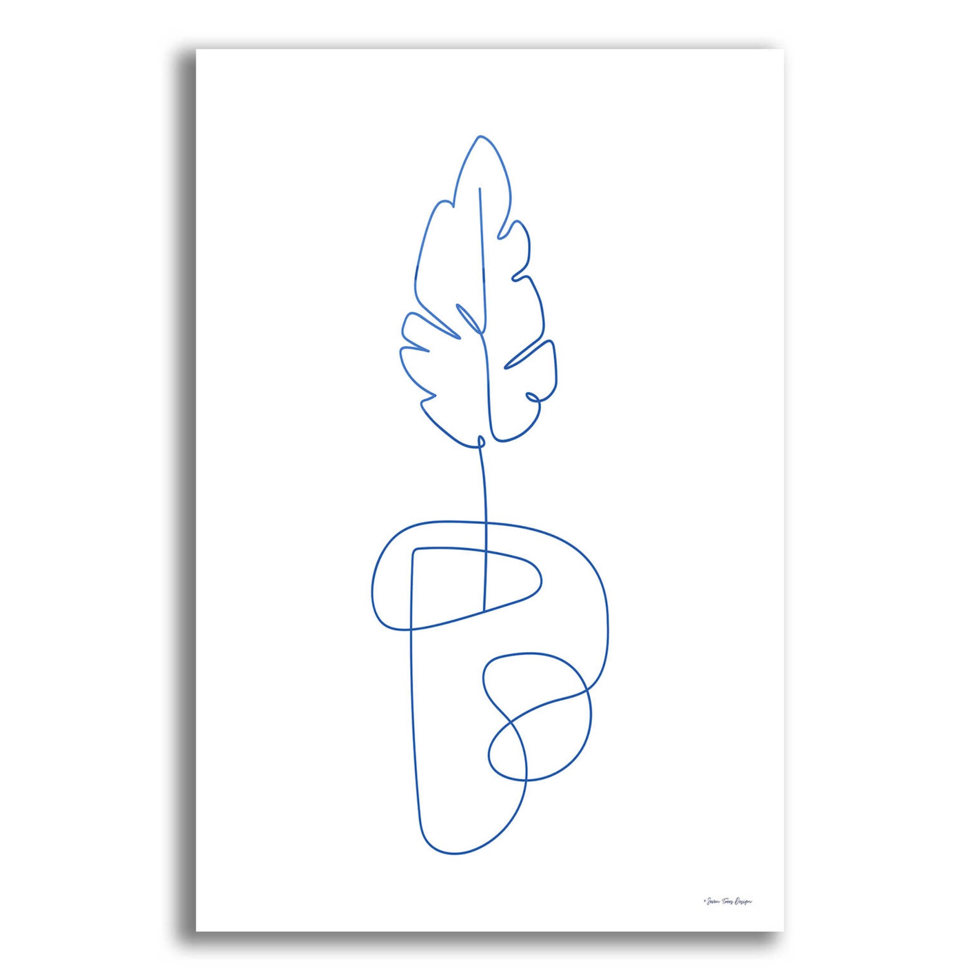 Epic Art 'One Line Botanical I' by Seven Trees Design, Acrylic Glass Wall Art,16x24