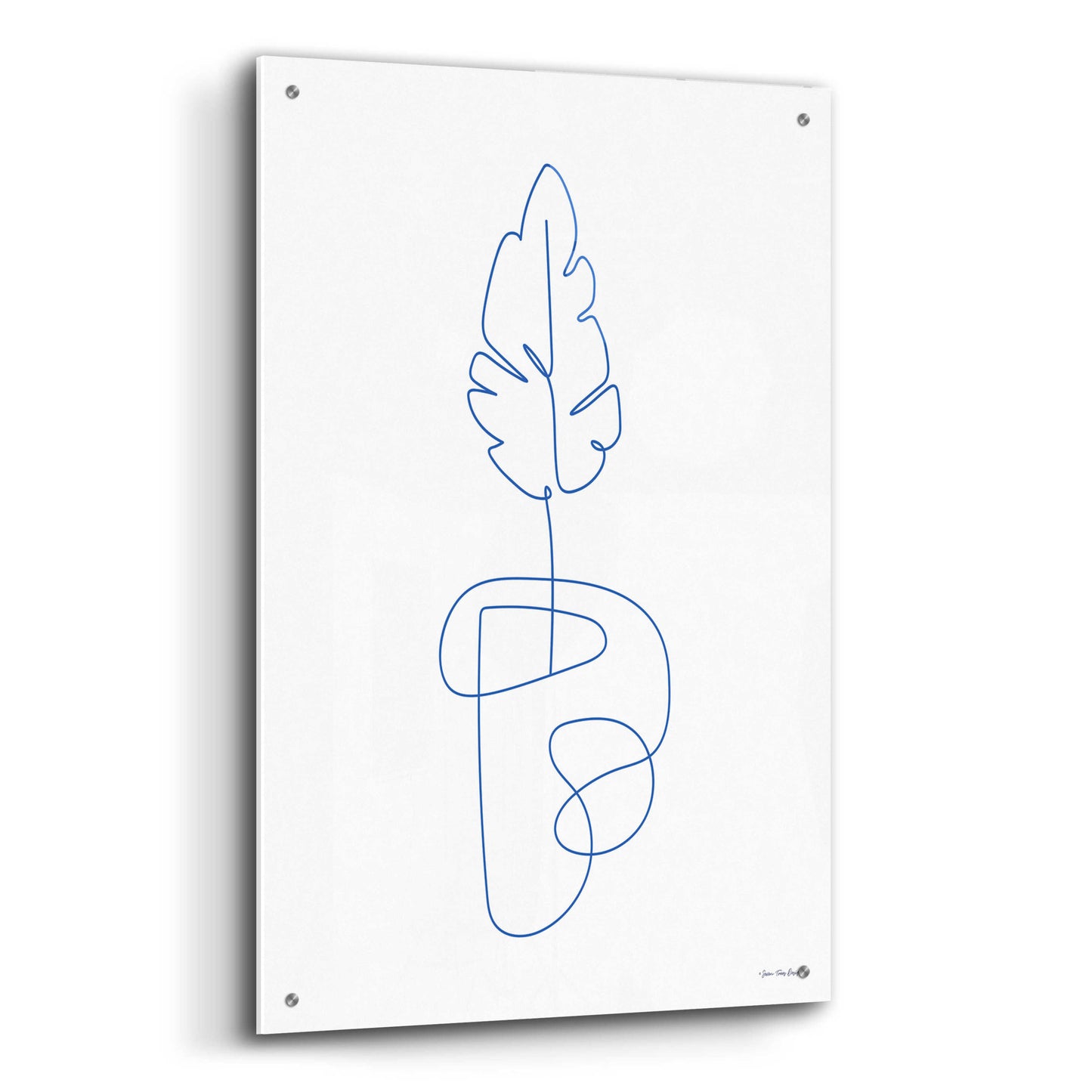 Epic Art 'One Line Botanical I' by Seven Trees Design, Acrylic Glass Wall Art,24x36