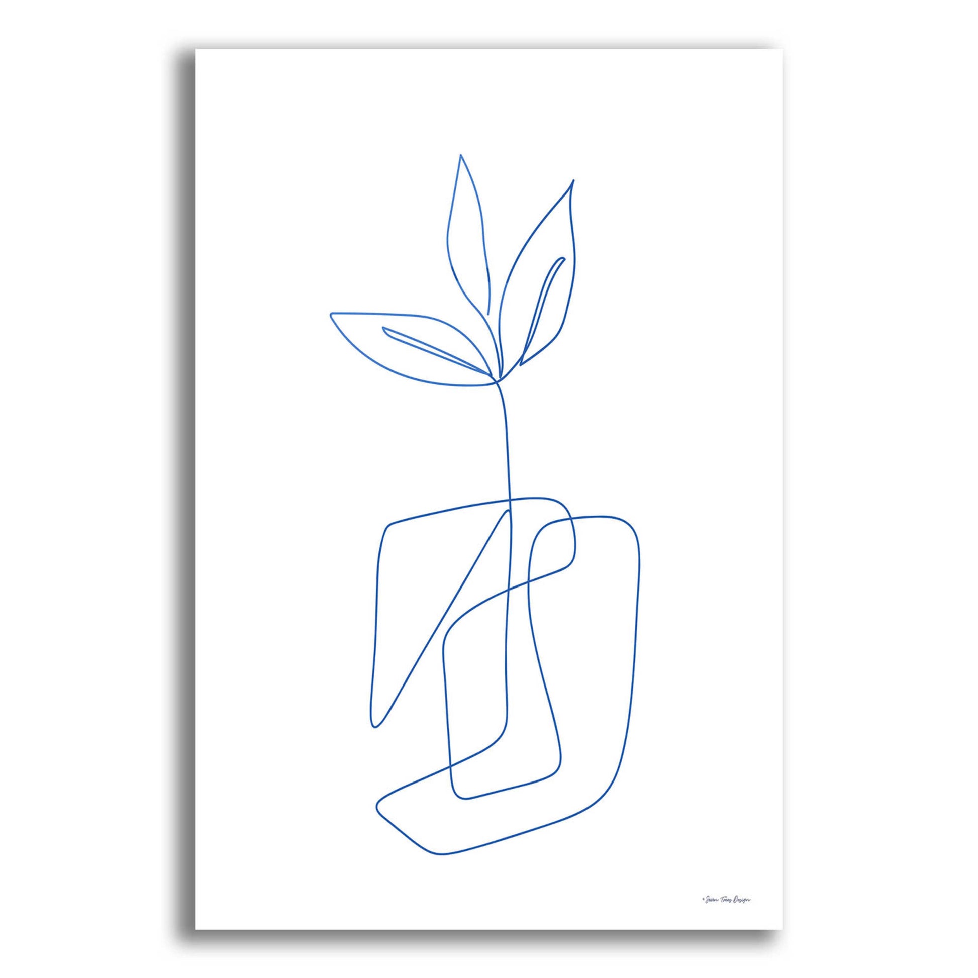 Epic Art 'One Line Botanical II' by Seven Trees Design, Acrylic Glass Wall Art,12x16