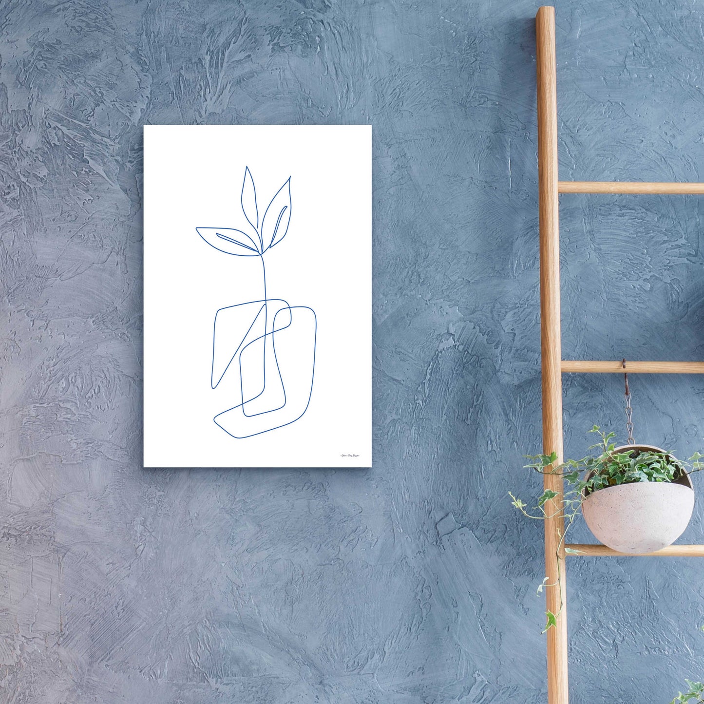 Epic Art 'One Line Botanical II' by Seven Trees Design, Acrylic Glass Wall Art,16x24