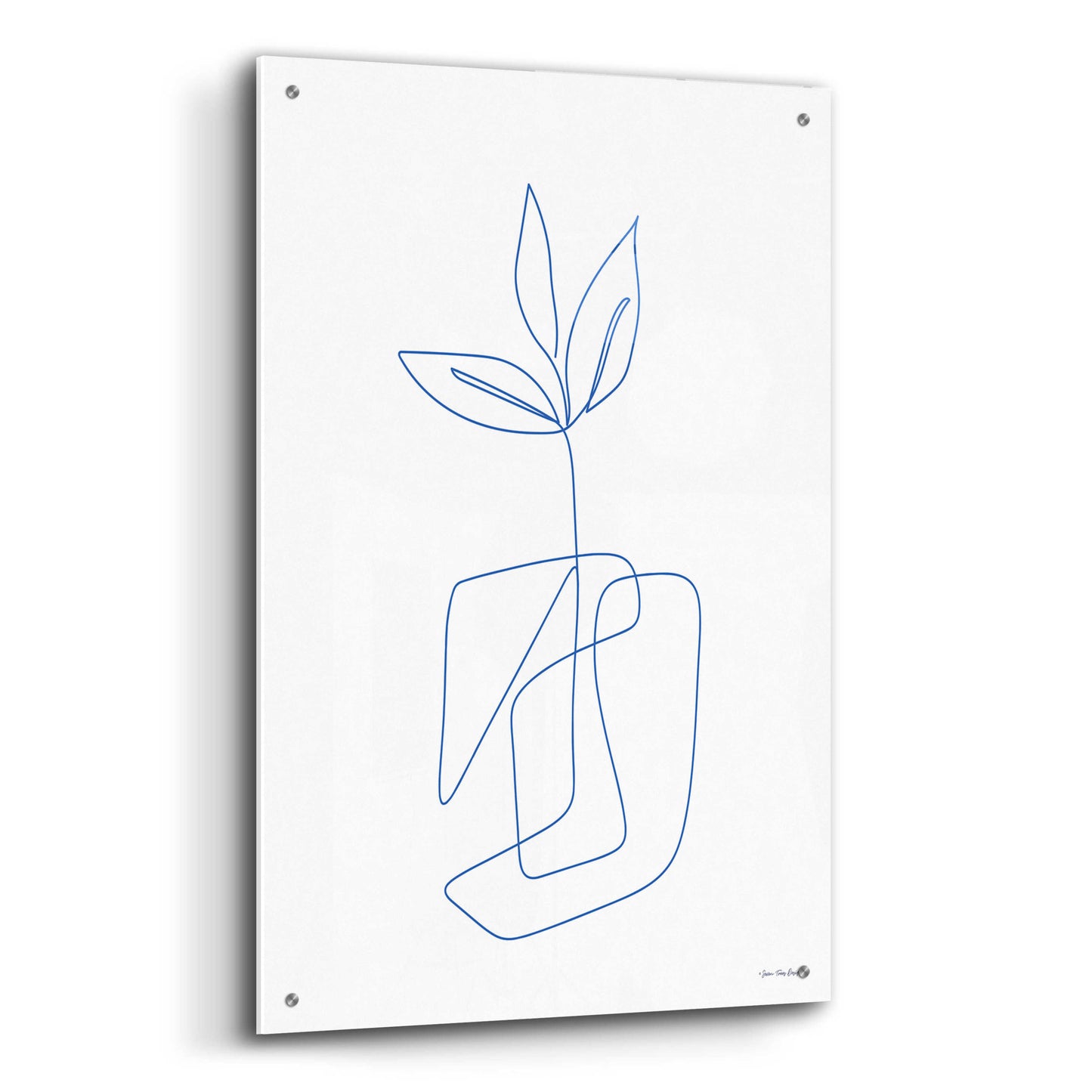 Epic Art 'One Line Botanical II' by Seven Trees Design, Acrylic Glass Wall Art,24x36