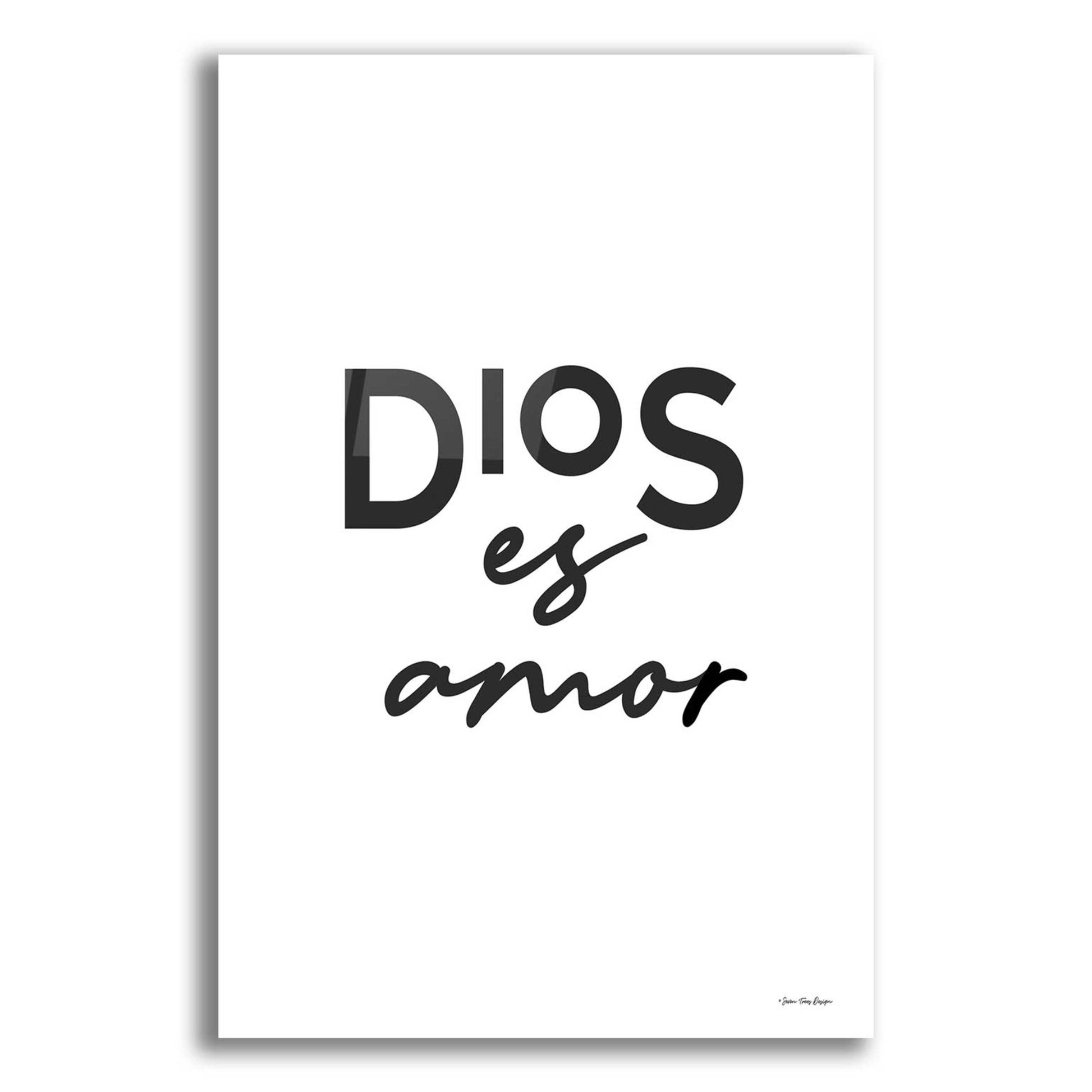 Epic Art 'God is Love - Spanish' by Seven Trees Design, Acrylic Glass Wall Art,12x16