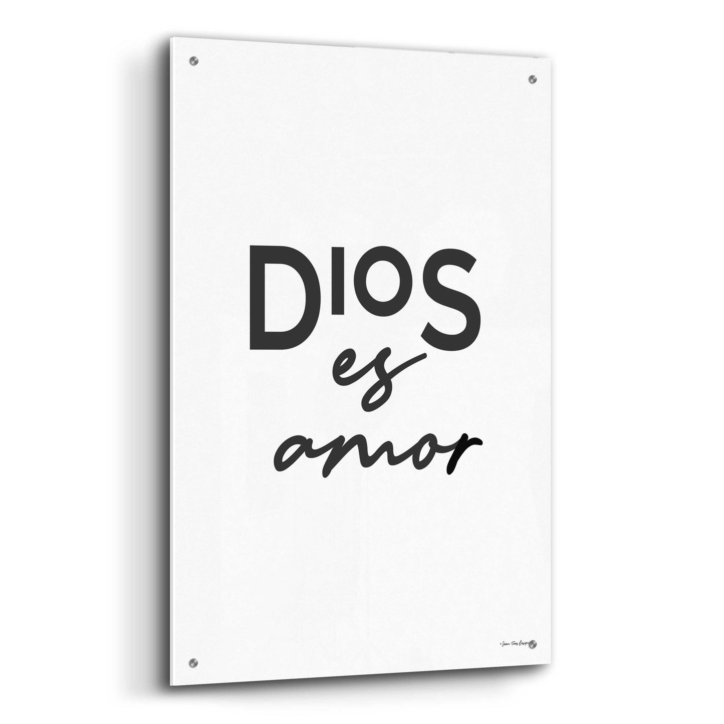 Epic Art 'God is Love - Spanish' by Seven Trees Design, Acrylic Glass Wall Art,24x36