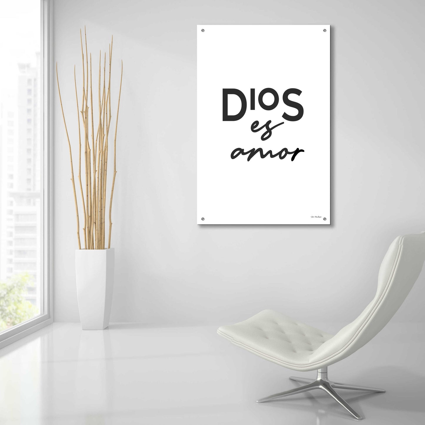 Epic Art 'God is Love - Spanish' by Seven Trees Design, Acrylic Glass Wall Art,24x36