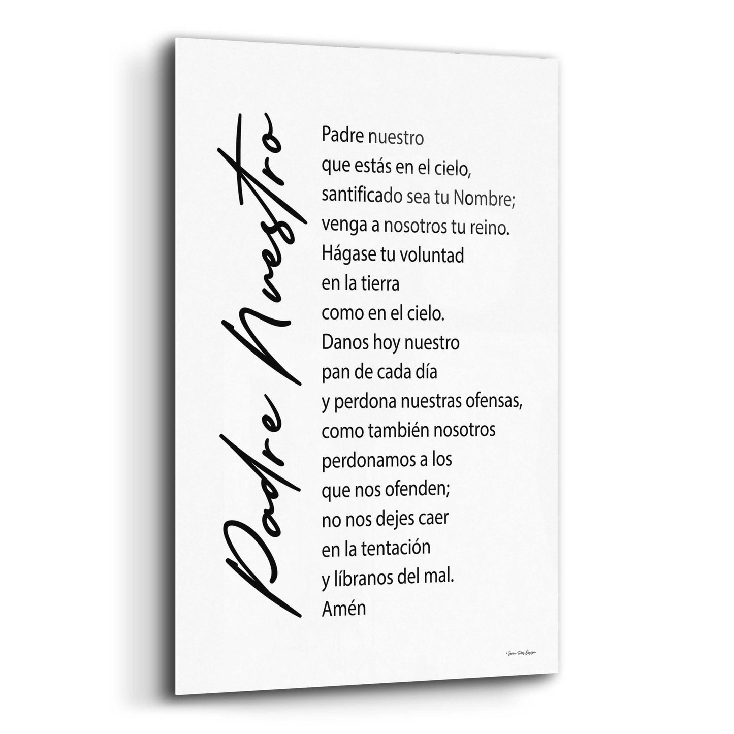 Epic Art 'The Lord's Prayer - Spanish' by Seven Trees Design, Acrylic Glass Wall Art,12x16