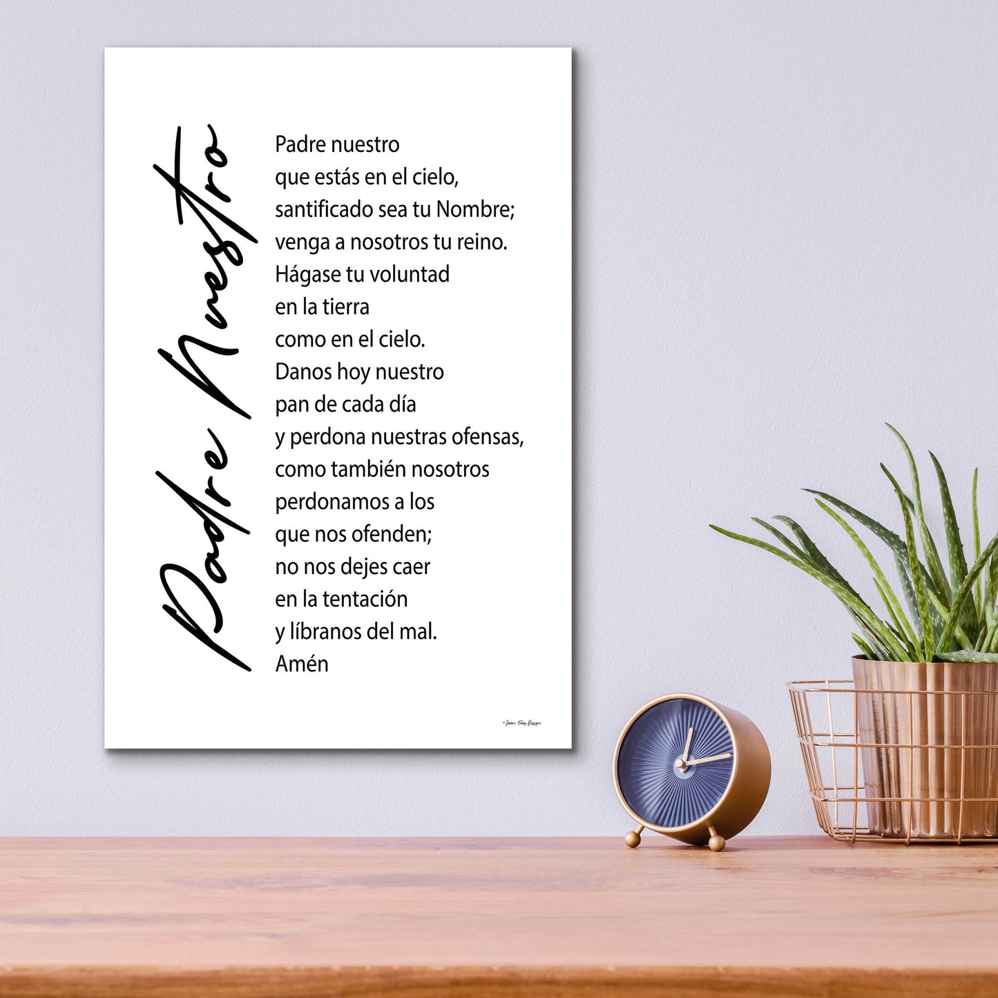 Epic Art 'The Lord's Prayer - Spanish' by Seven Trees Design, Acrylic Glass Wall Art,12x16