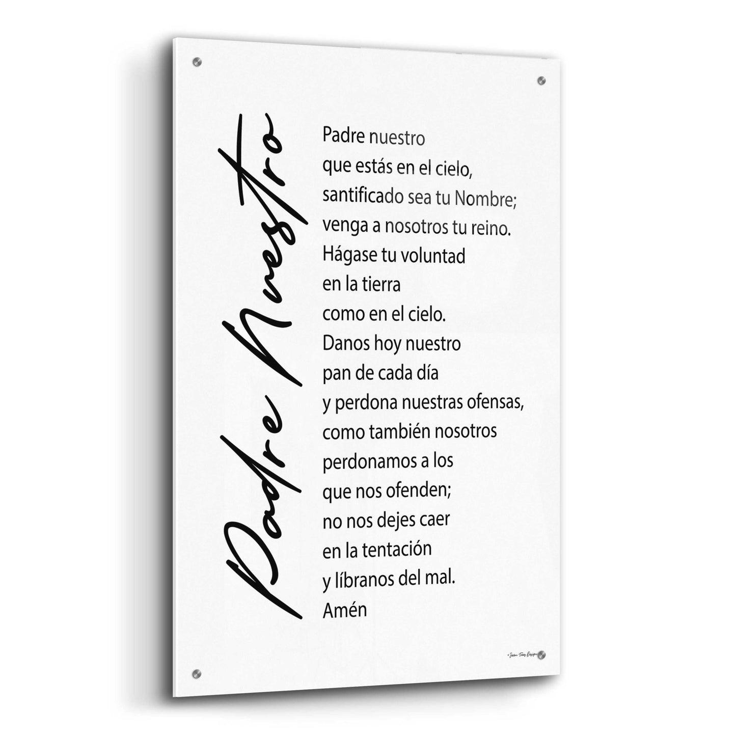 Epic Art 'The Lord's Prayer - Spanish' by Seven Trees Design, Acrylic Glass Wall Art,24x36