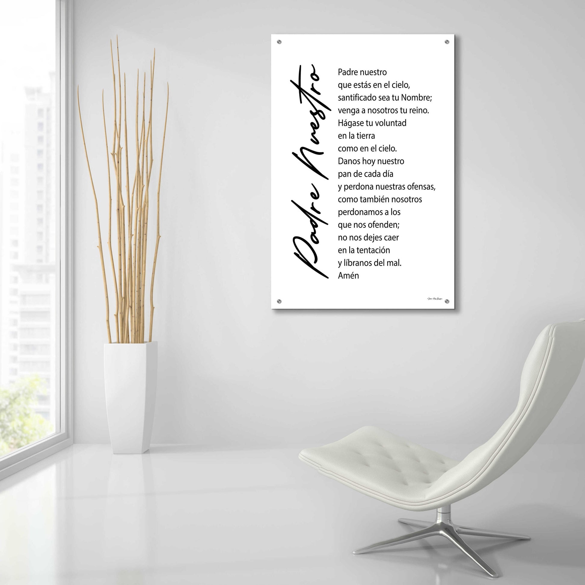 Epic Art 'The Lord's Prayer - Spanish' by Seven Trees Design, Acrylic Glass Wall Art,24x36