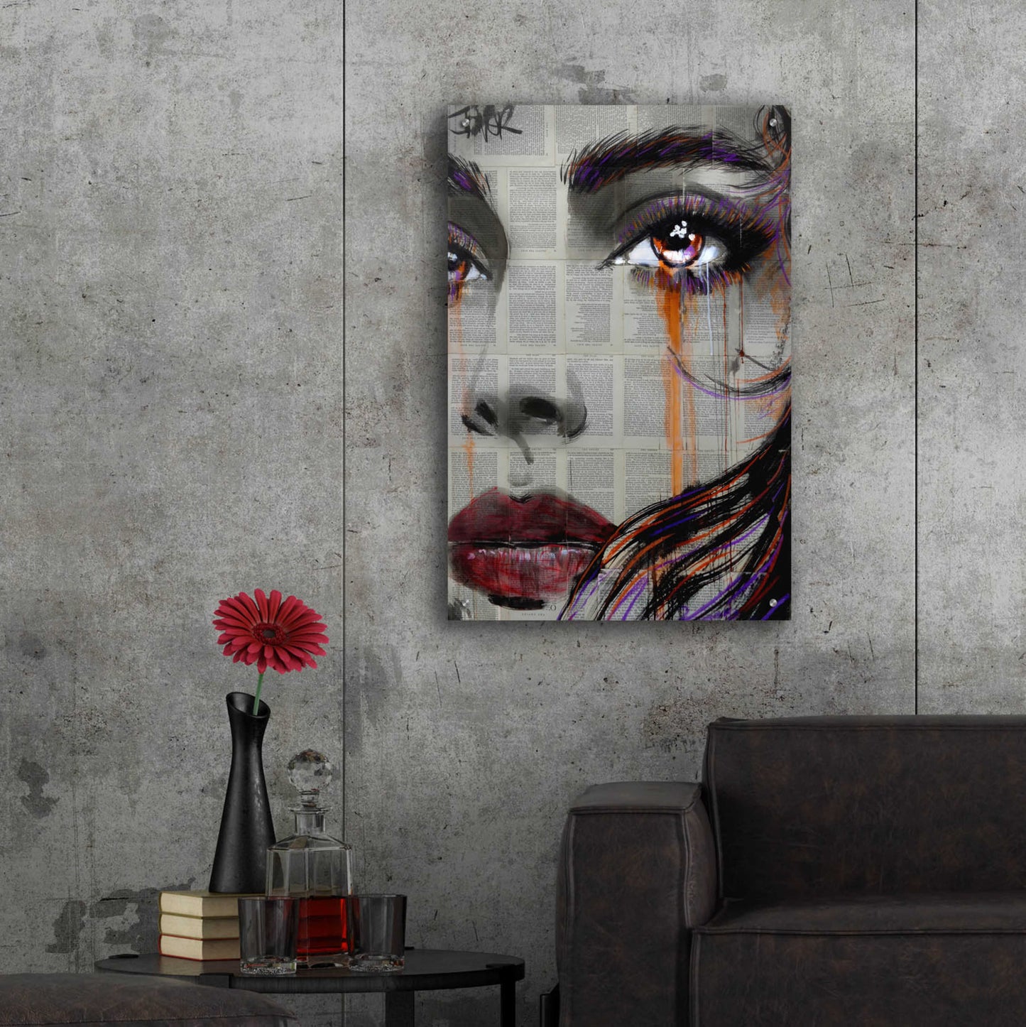 Epic Art 'As Well' by Loui Jover, Acrylic Glass Wall Art,24x36