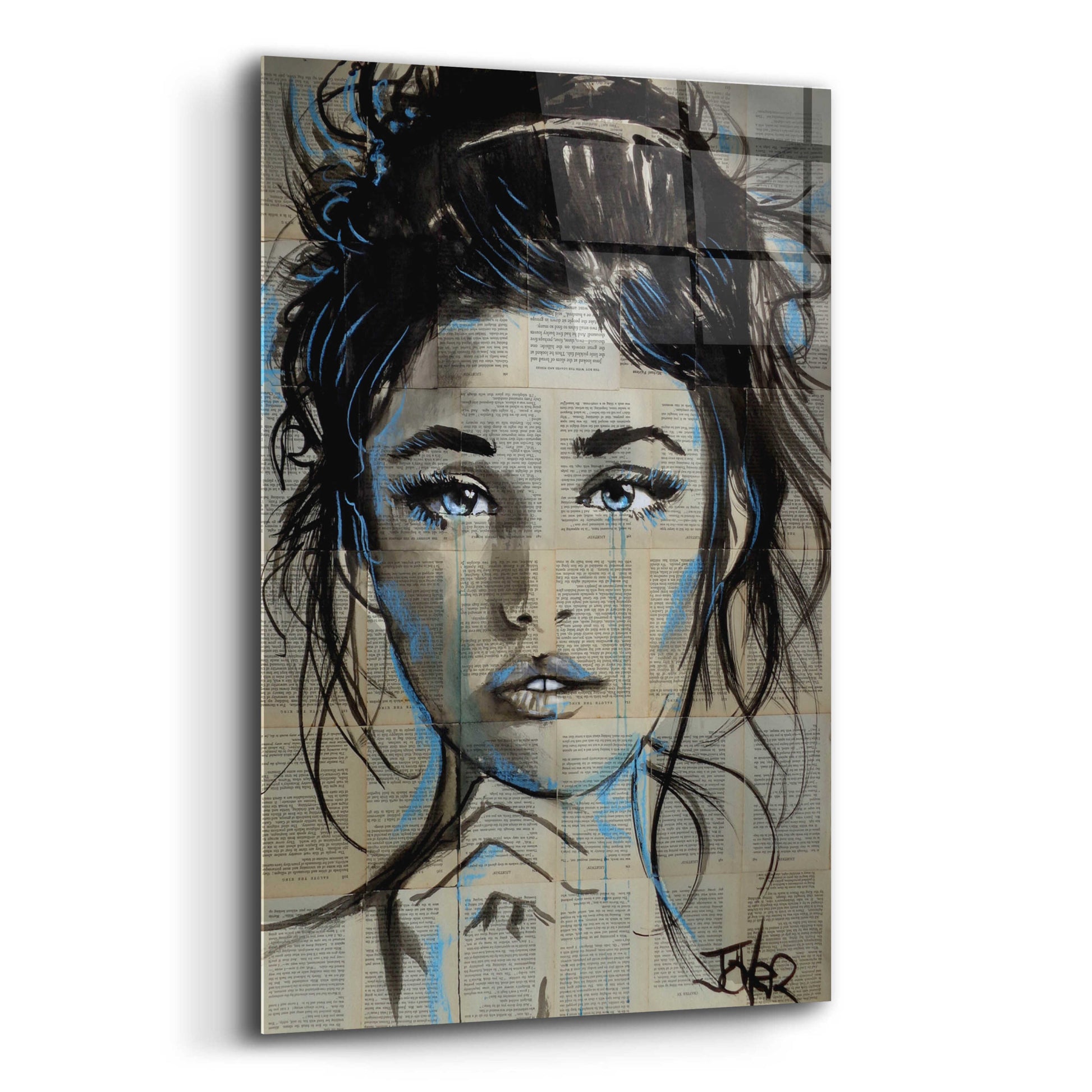 Epic Art 'Baby Blue' by Loui Jover, Acrylic Glass Wall Art,12x16