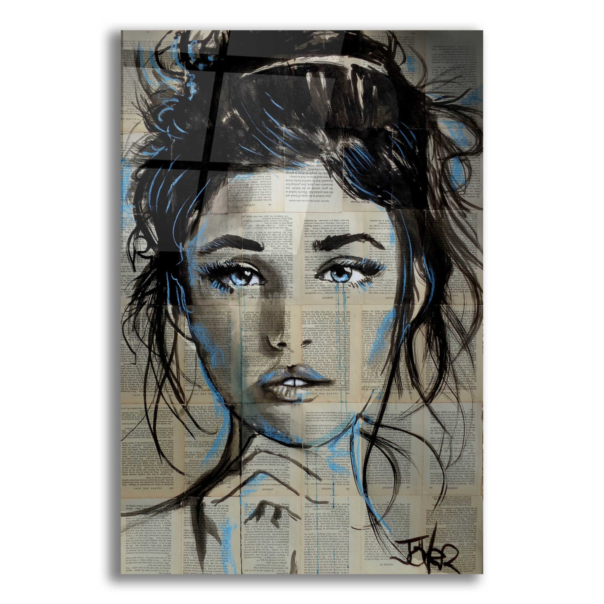 Epic Art 'Baby Blue' by Loui Jover, Acrylic Glass Wall Art,12x16