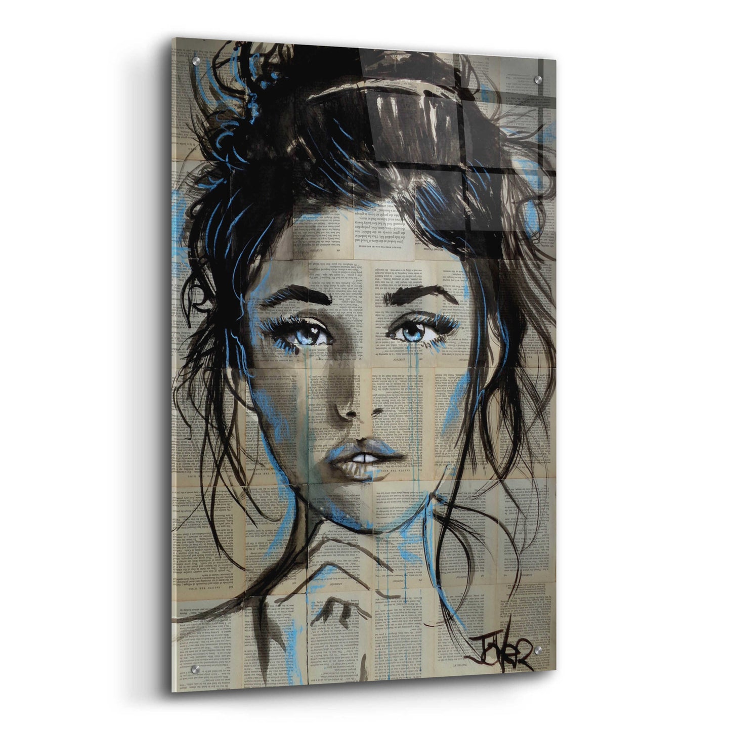 Epic Art 'Baby Blue' by Loui Jover, Acrylic Glass Wall Art,24x36