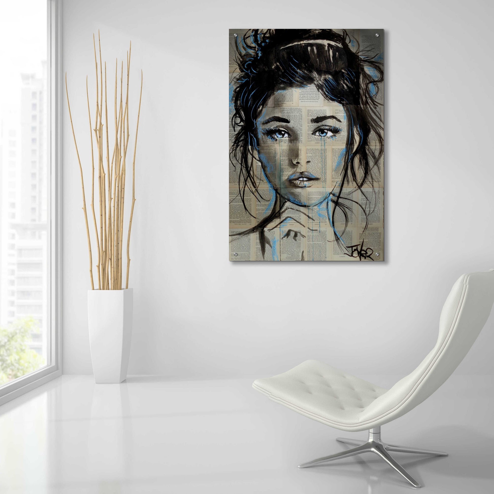 Epic Art 'Baby Blue' by Loui Jover, Acrylic Glass Wall Art,24x36