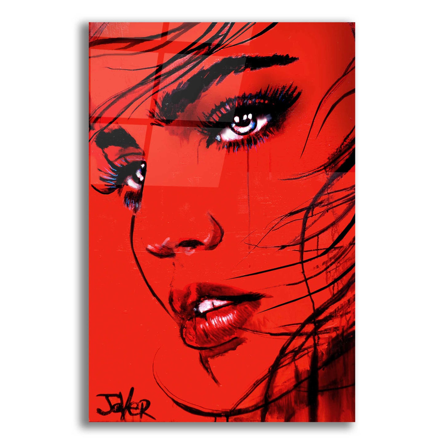 Epic Art 'Crimson Utopia' by Loui Jover, Acrylic Glass Wall Art,12x16