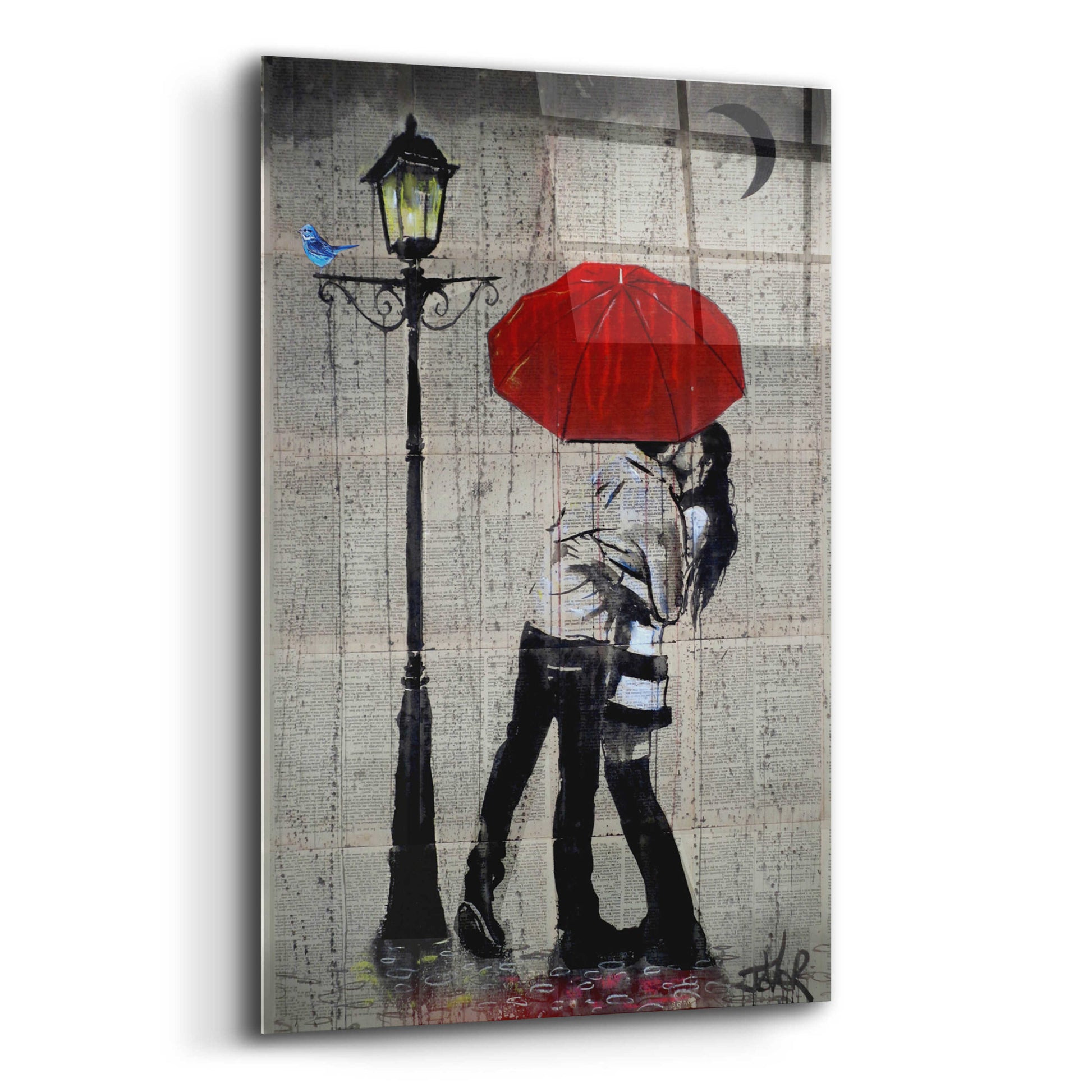 Epic Art 'Rainrain' by Loui Jover, Acrylic Glass Wall Art,12x16