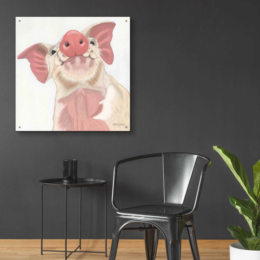 Buster by Ashley Justice - 36x36 acrylic wall art in a room