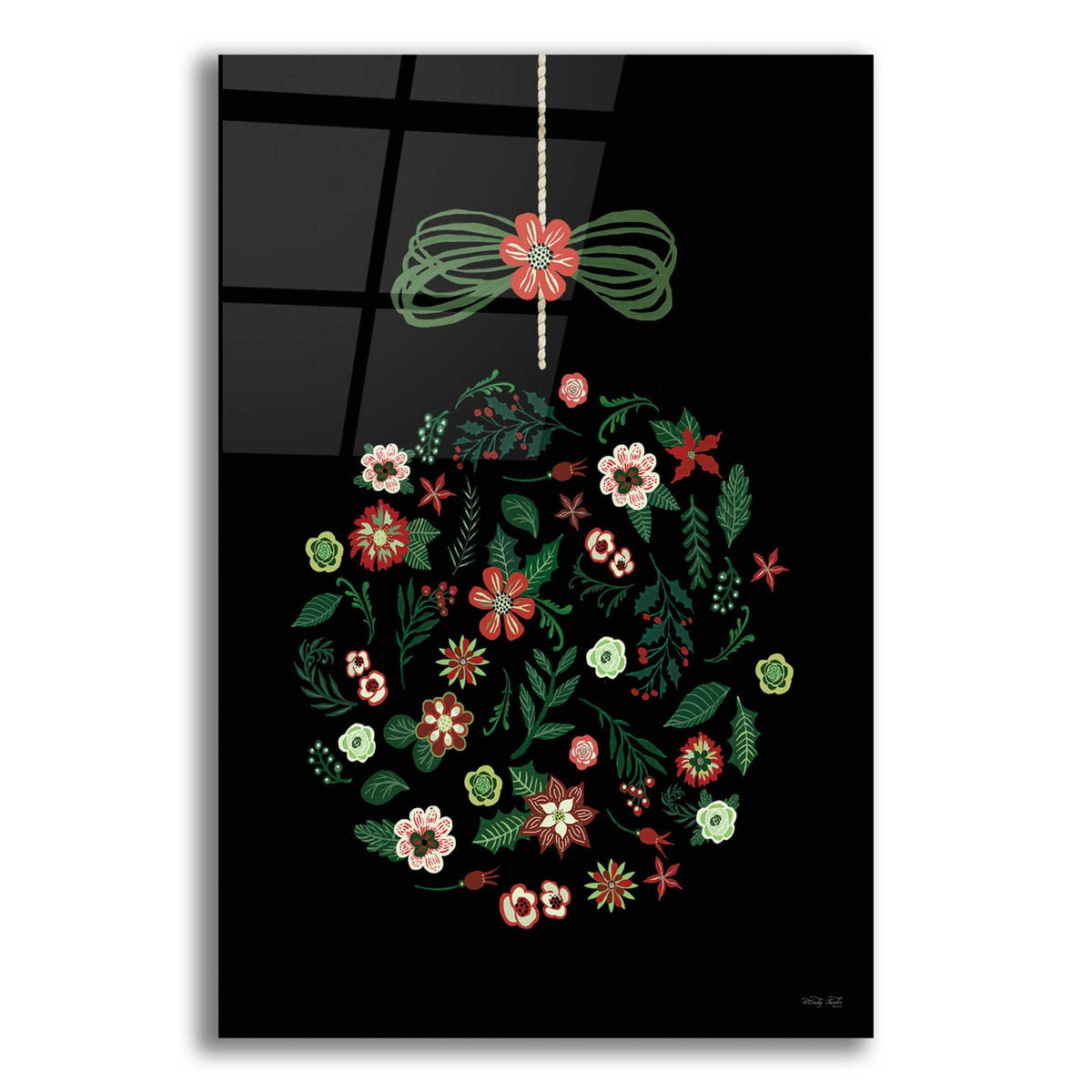 Christmas Ornament I by Cindy Jacobs acrylic glass wall art