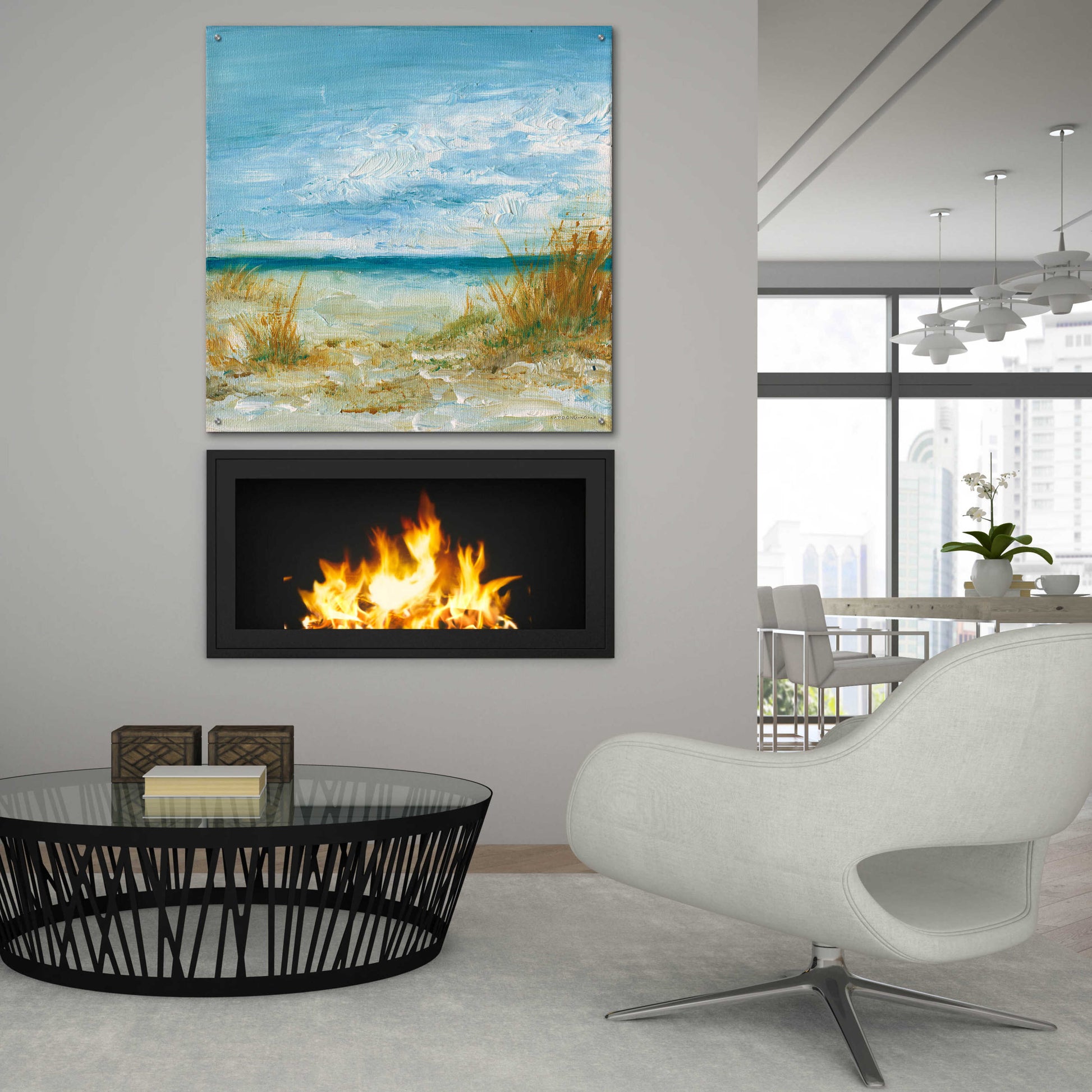 Epic Art 'Sea Breeze' by Kamdon Kreations, Acrylic Glass Wall Art,36x36