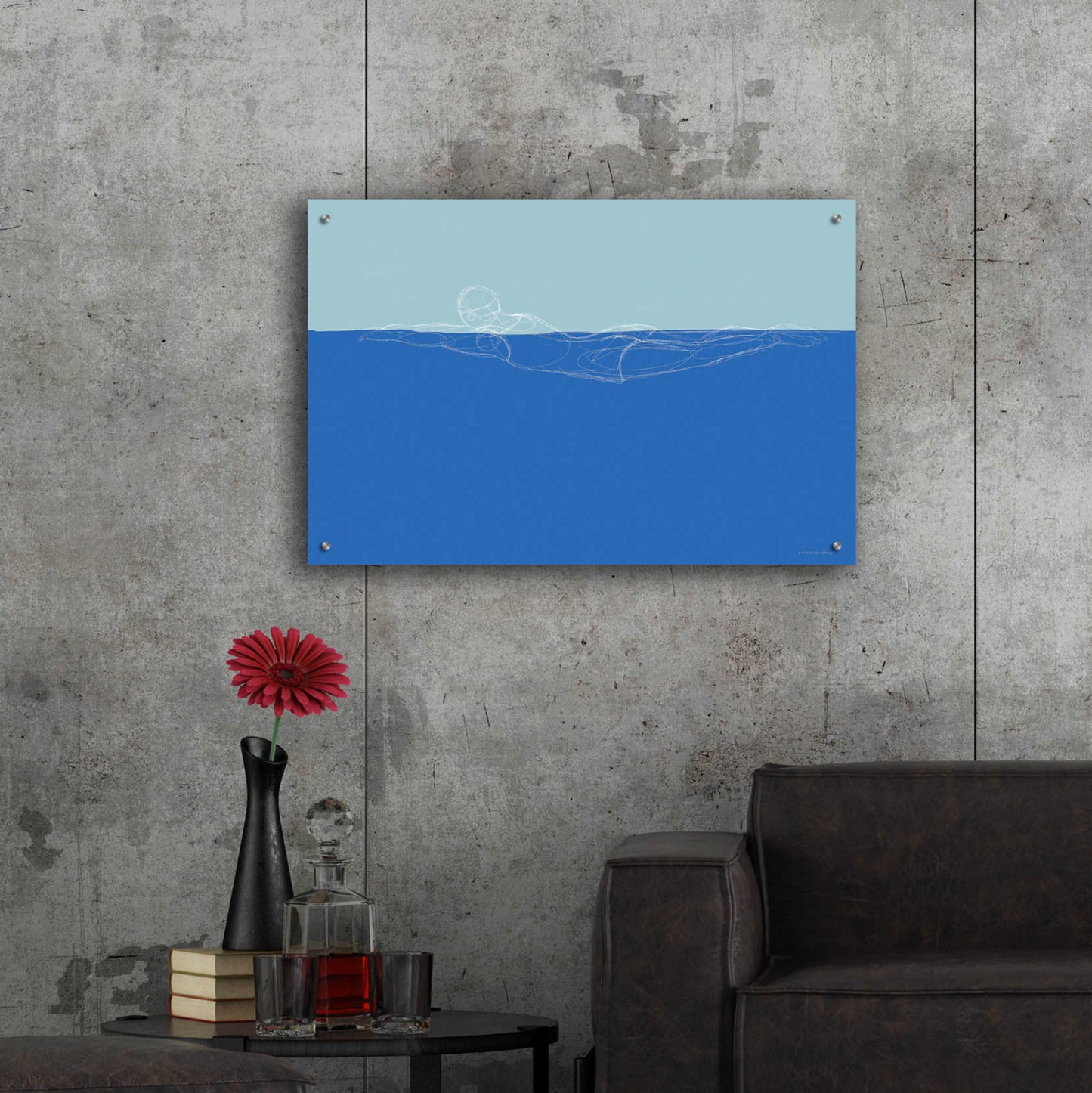 Epic Art 'How to Swim 1' by Kamdon Kreations, Acrylic Glass Wall Art,36x24