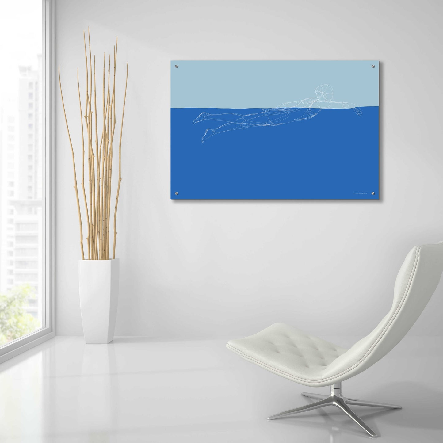 Epic Art 'How to Swim 2' by Kamdon Kreations, Acrylic Glass Wall Art,36x24