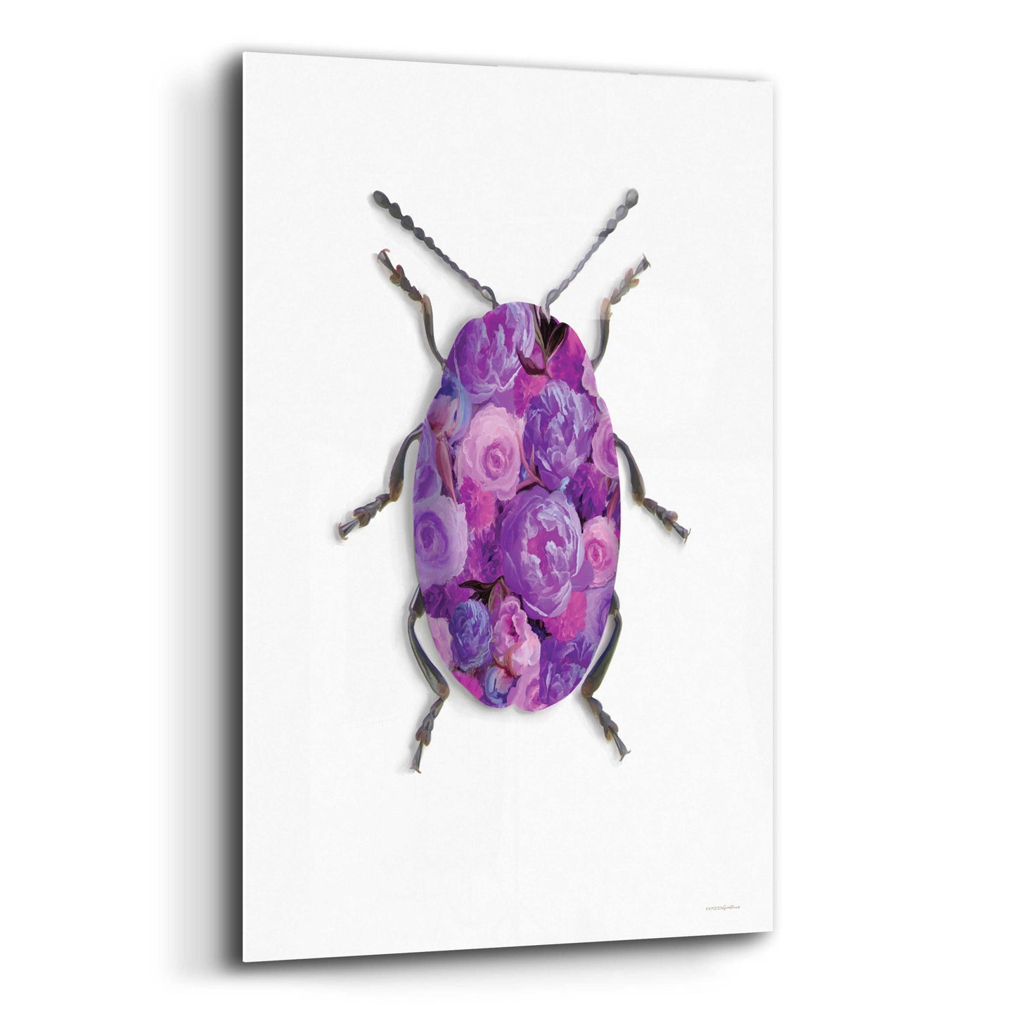 Epic Art 'Purple Camo' by Kamdon Kreations, Acrylic Glass Wall Art,12x16