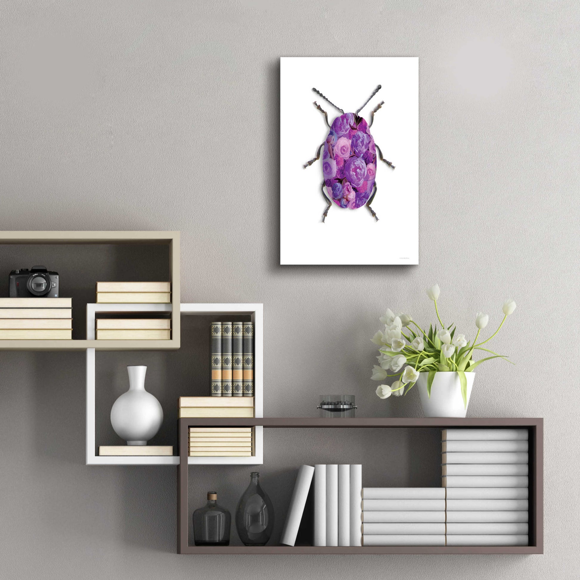 Epic Art 'Purple Camo' by Kamdon Kreations, Acrylic Glass Wall Art,16x24