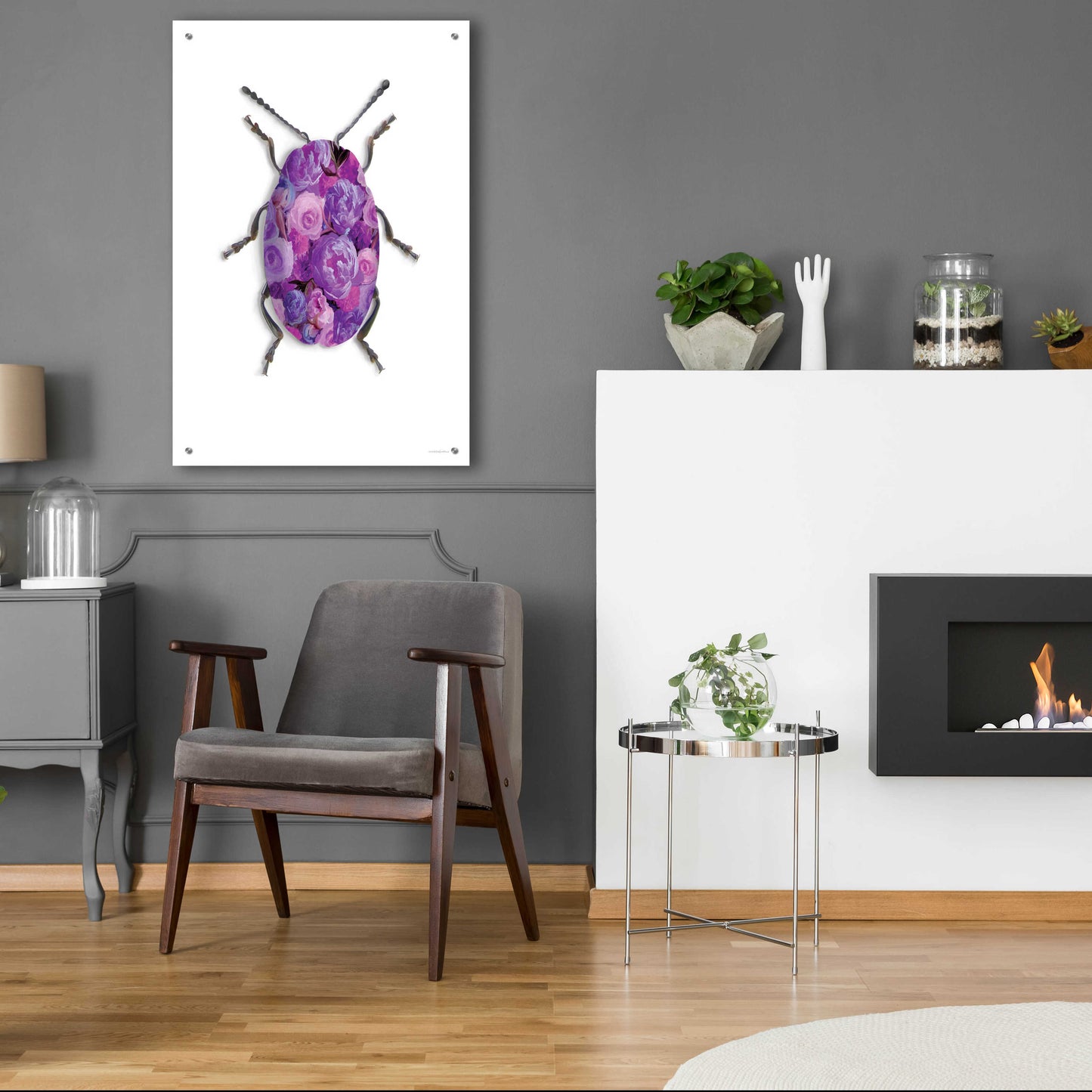 Epic Art 'Purple Camo' by Kamdon Kreations, Acrylic Glass Wall Art,24x36