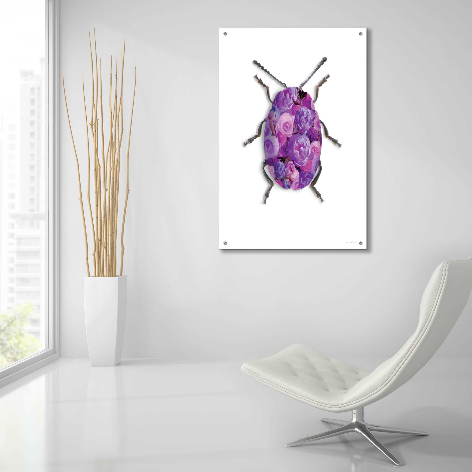 Epic Art 'Purple Camo' by Kamdon Kreations, Acrylic Glass Wall Art,24x36