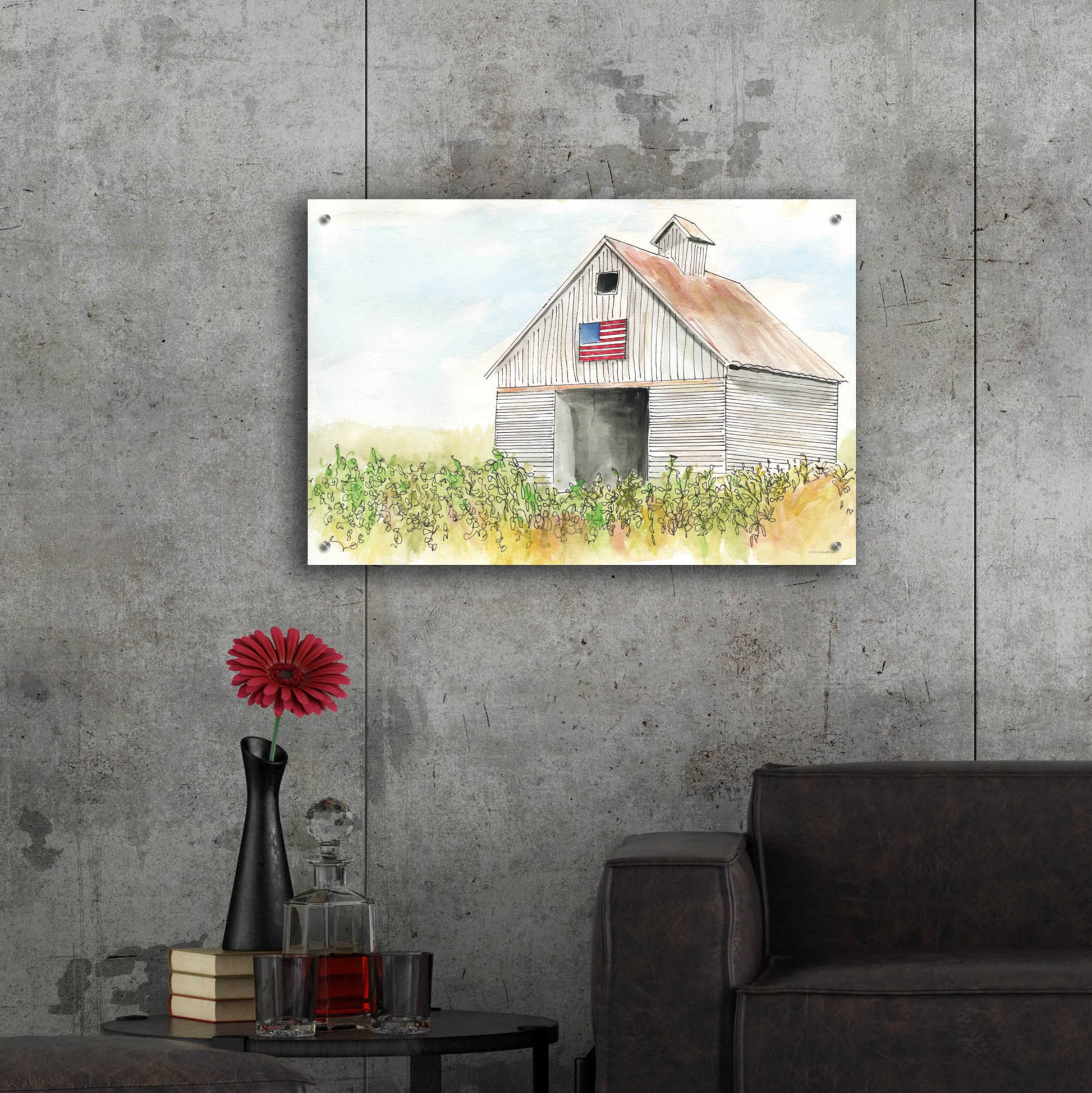 Epic Art 'Beautiful for Spacious Skies' by Kamdon Kreations, Acrylic Glass Wall Art,36x24