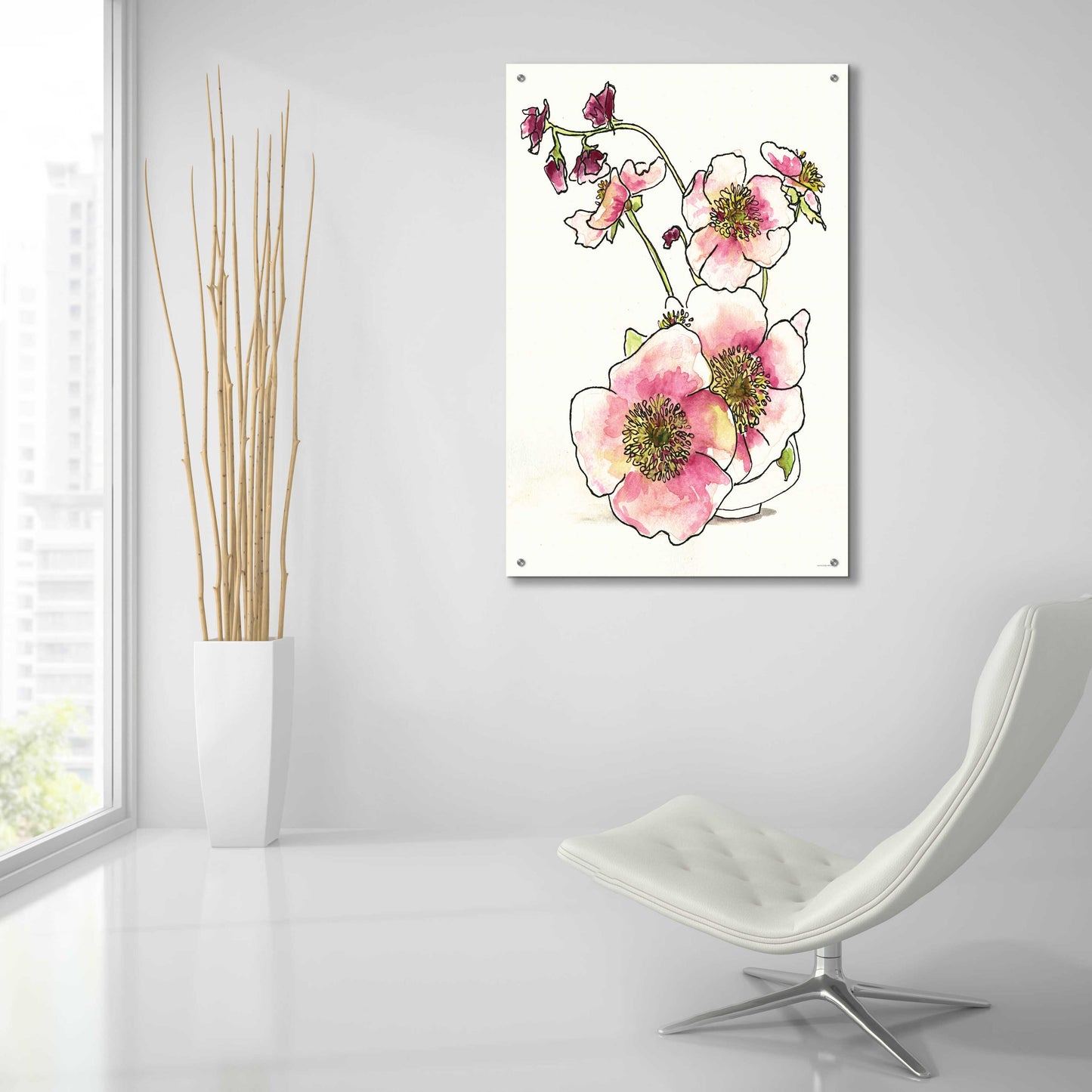 Epic Art 'Sweetness in a Small Vase' by Kamdon Kreations, Acrylic Glass Wall Art,24x36