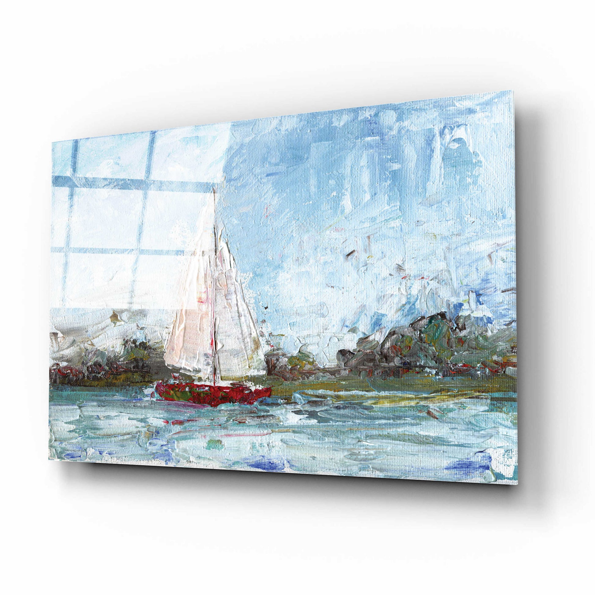 Epic Art 'Here We Go a Sailing' by Kamdon Kreations, Acrylic Glass Wall Art,16x12