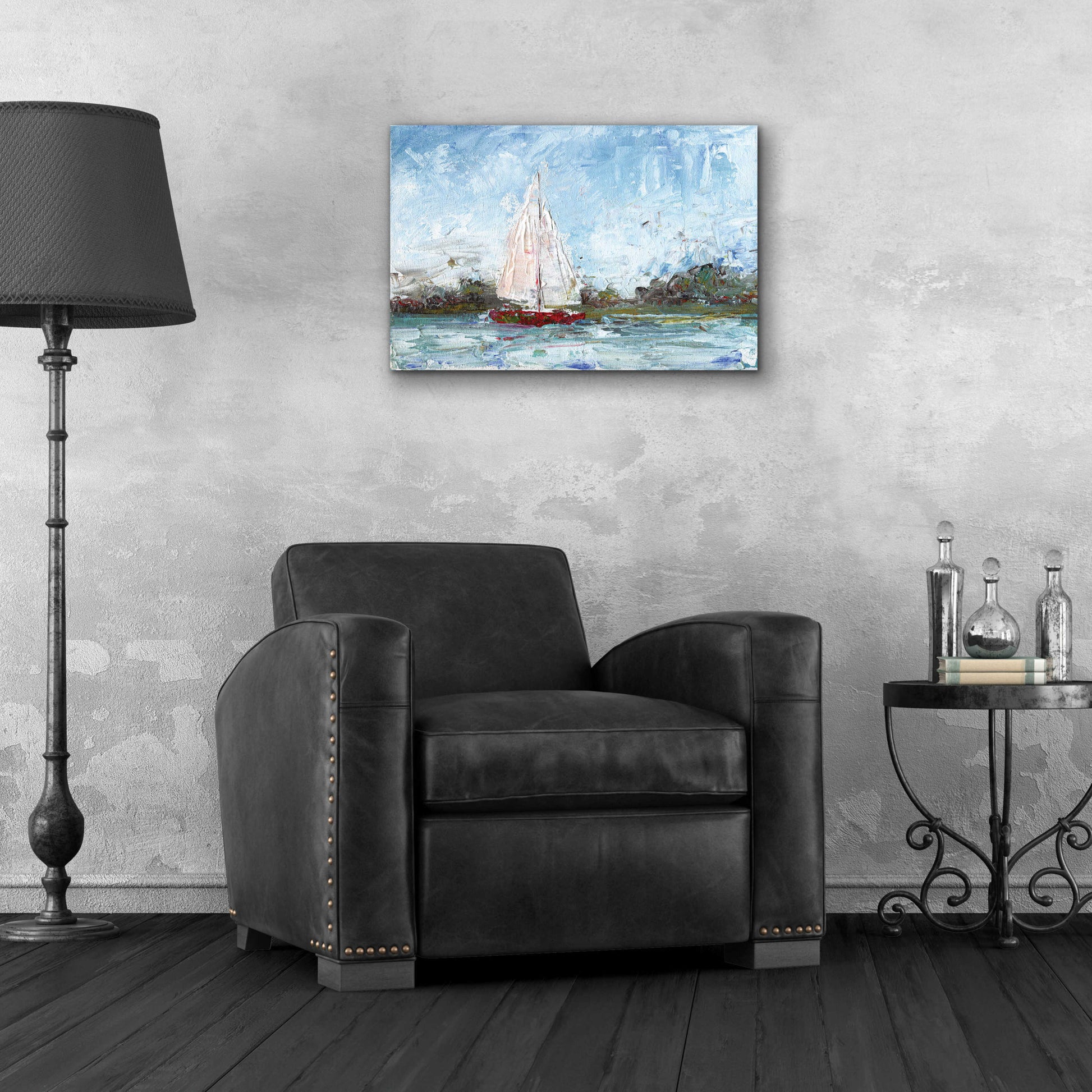 Epic Art 'Here We Go a Sailing' by Kamdon Kreations, Acrylic Glass Wall Art,24x16