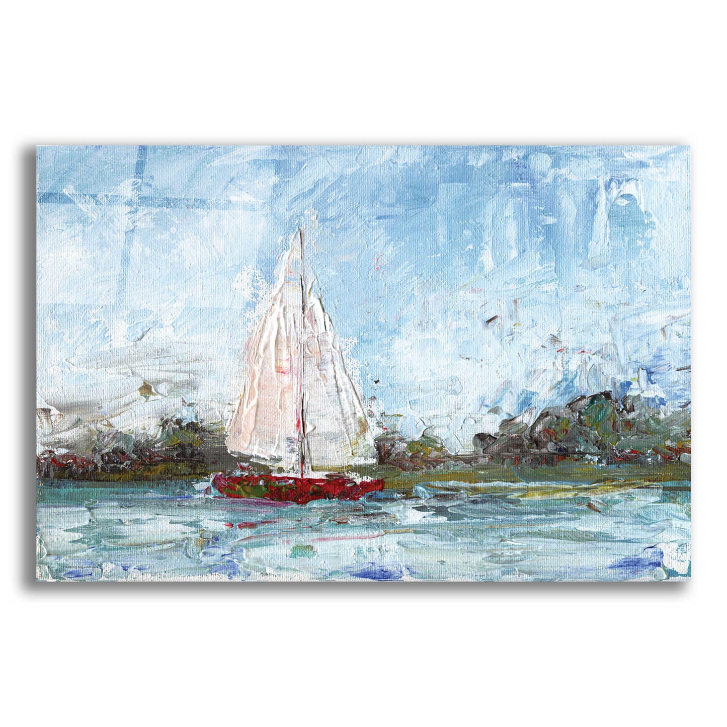 Epic Art 'Here We Go a Sailing' by Kamdon Kreations, Acrylic Glass Wall Art,24x16