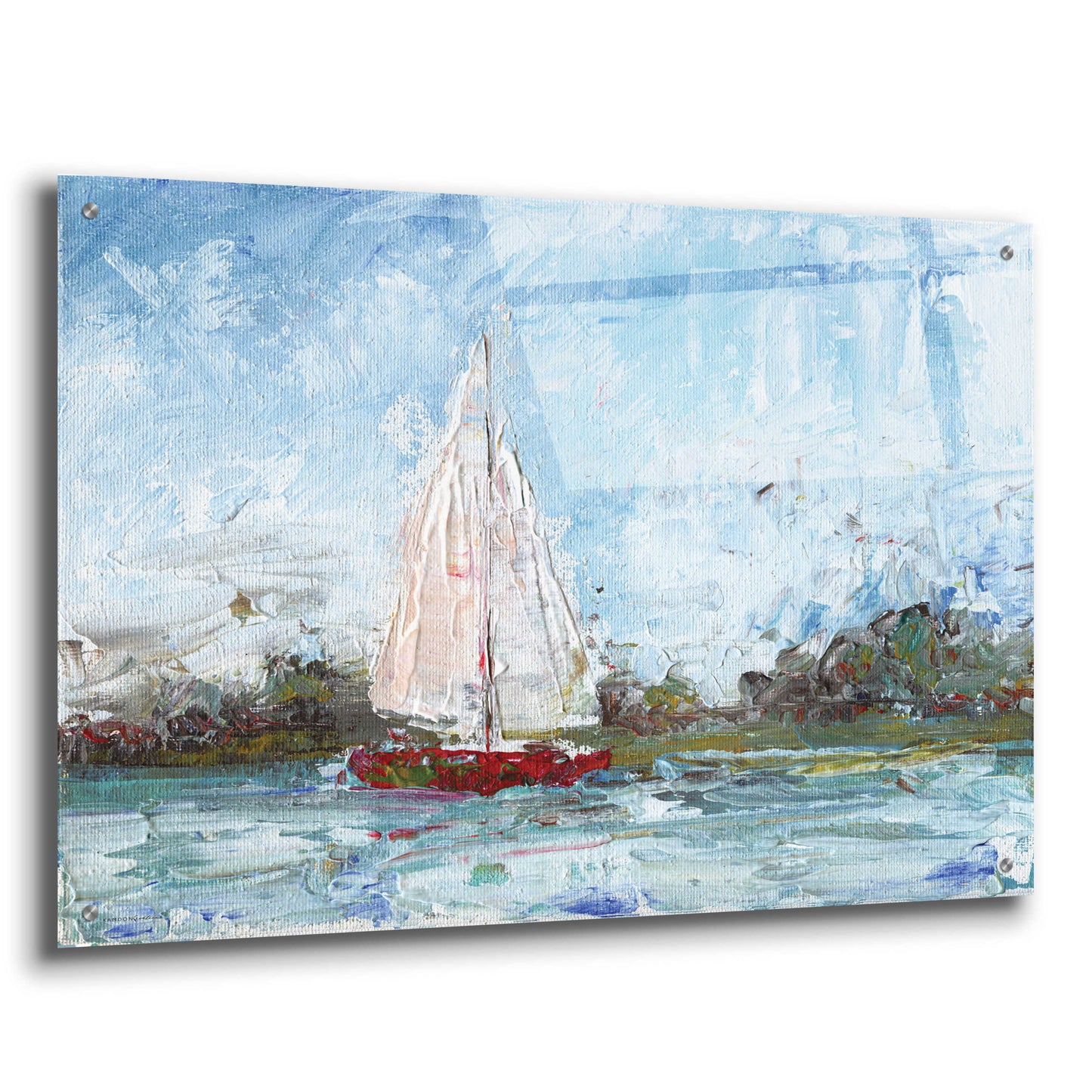 Epic Art 'Here We Go a Sailing' by Kamdon Kreations, Acrylic Glass Wall Art,36x24