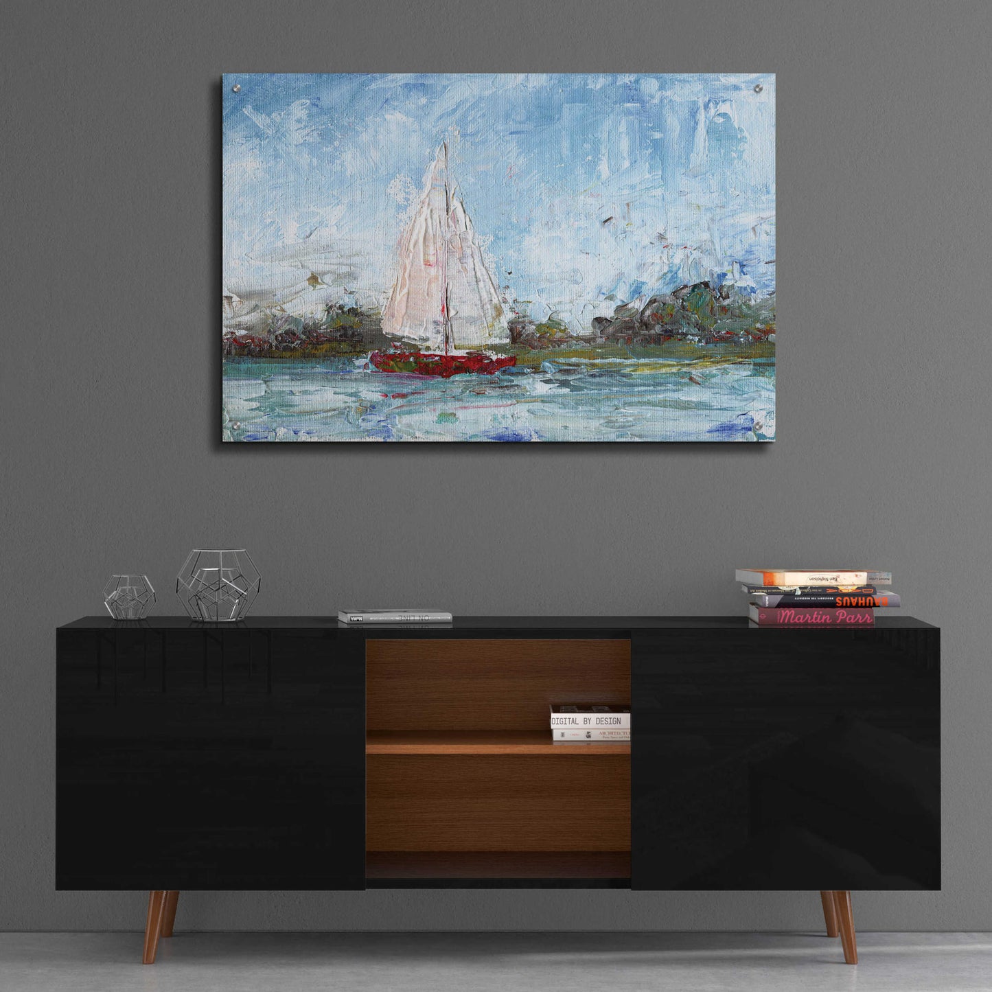 Epic Art 'Here We Go a Sailing' by Kamdon Kreations, Acrylic Glass Wall Art,36x24