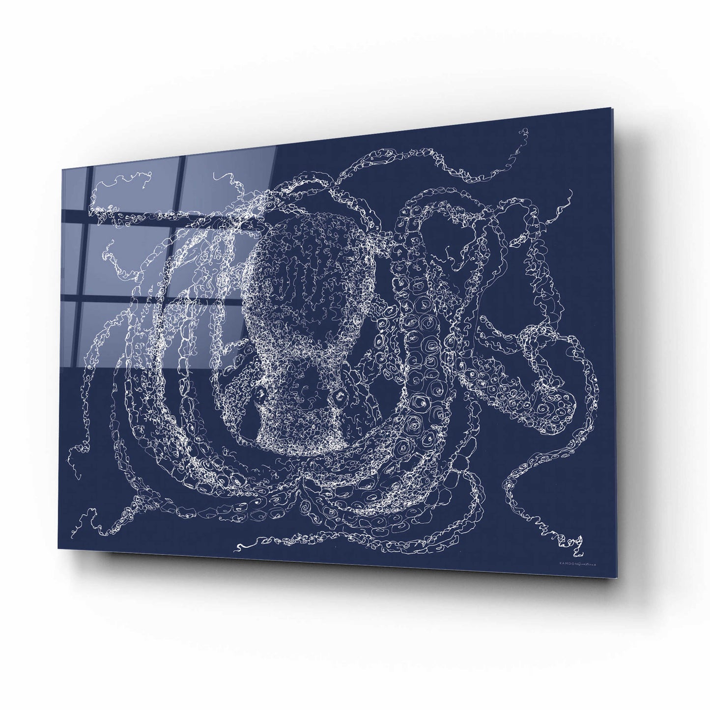 Epic Art 'Octo Scribble' by Kamdon Kreations, Acrylic Glass Wall Art,16x12