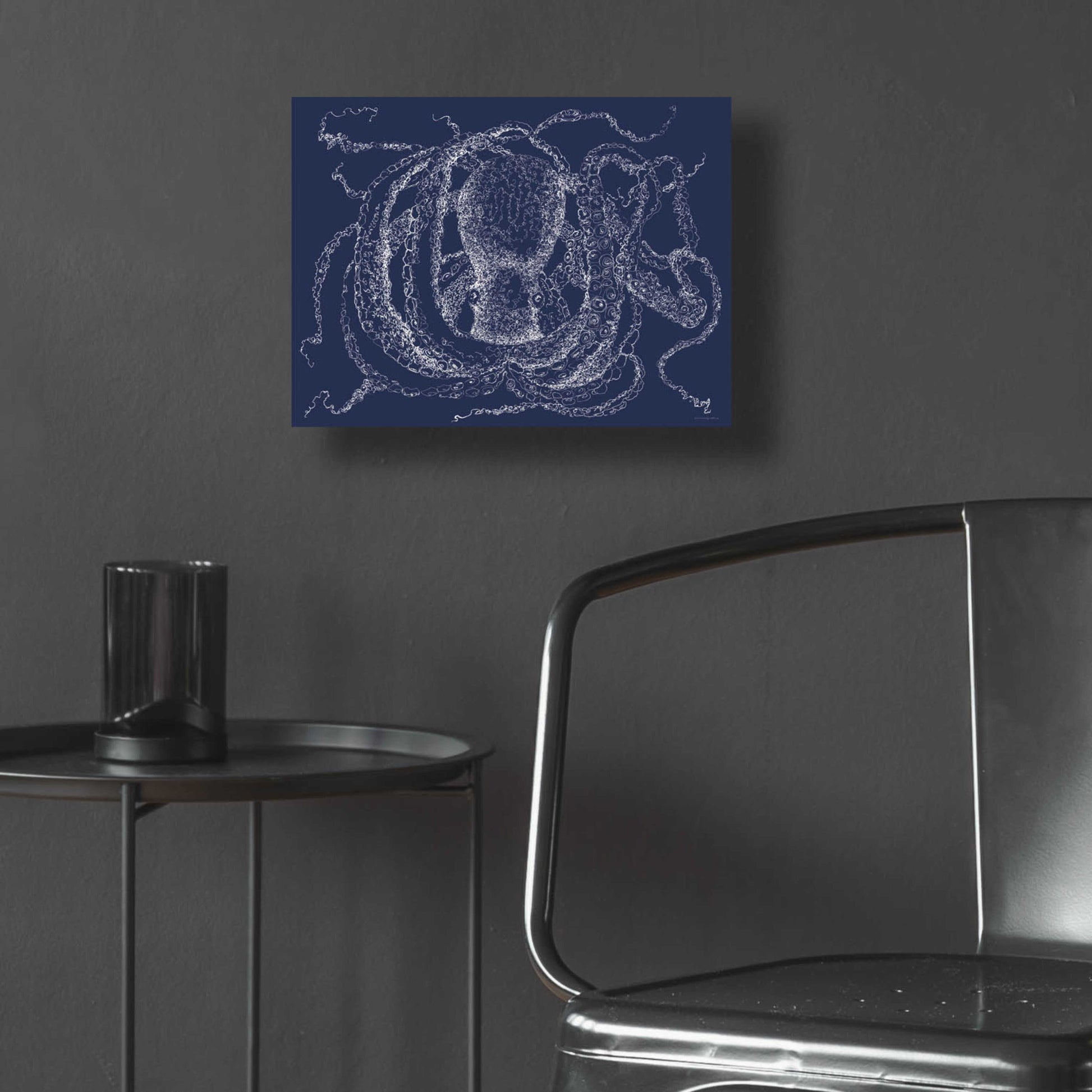 Epic Art 'Octo Scribble' by Kamdon Kreations, Acrylic Glass Wall Art,16x12