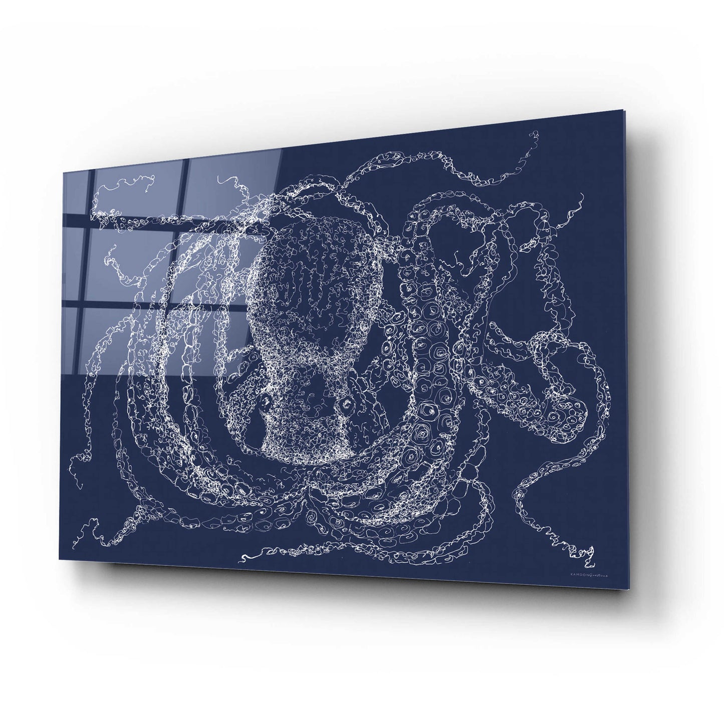 Epic Art 'Octo Scribble' by Kamdon Kreations, Acrylic Glass Wall Art,24x16