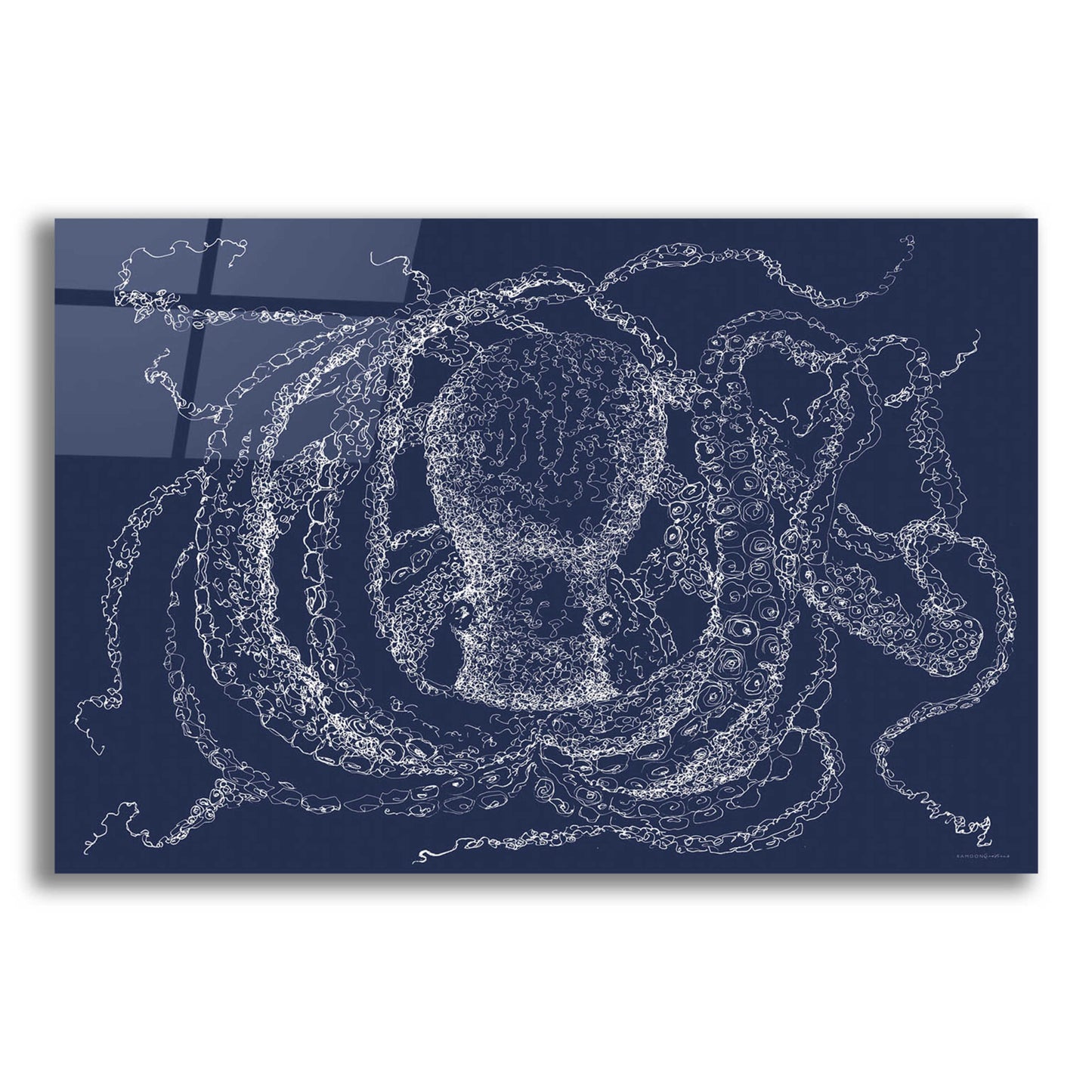 Epic Art 'Octo Scribble' by Kamdon Kreations, Acrylic Glass Wall Art,24x16