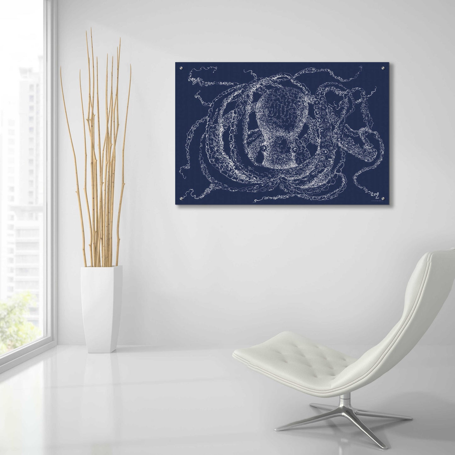 Epic Art 'Octo Scribble' by Kamdon Kreations, Acrylic Glass Wall Art,36x24