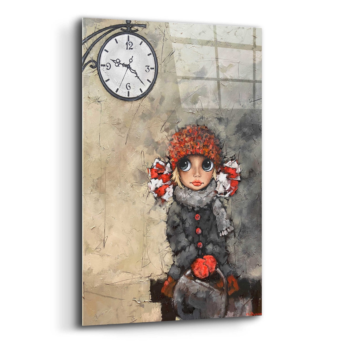 Epic Art 'Waiting For The Train' by Alexander Gunin Acrylic Glass Wall Art,12x16