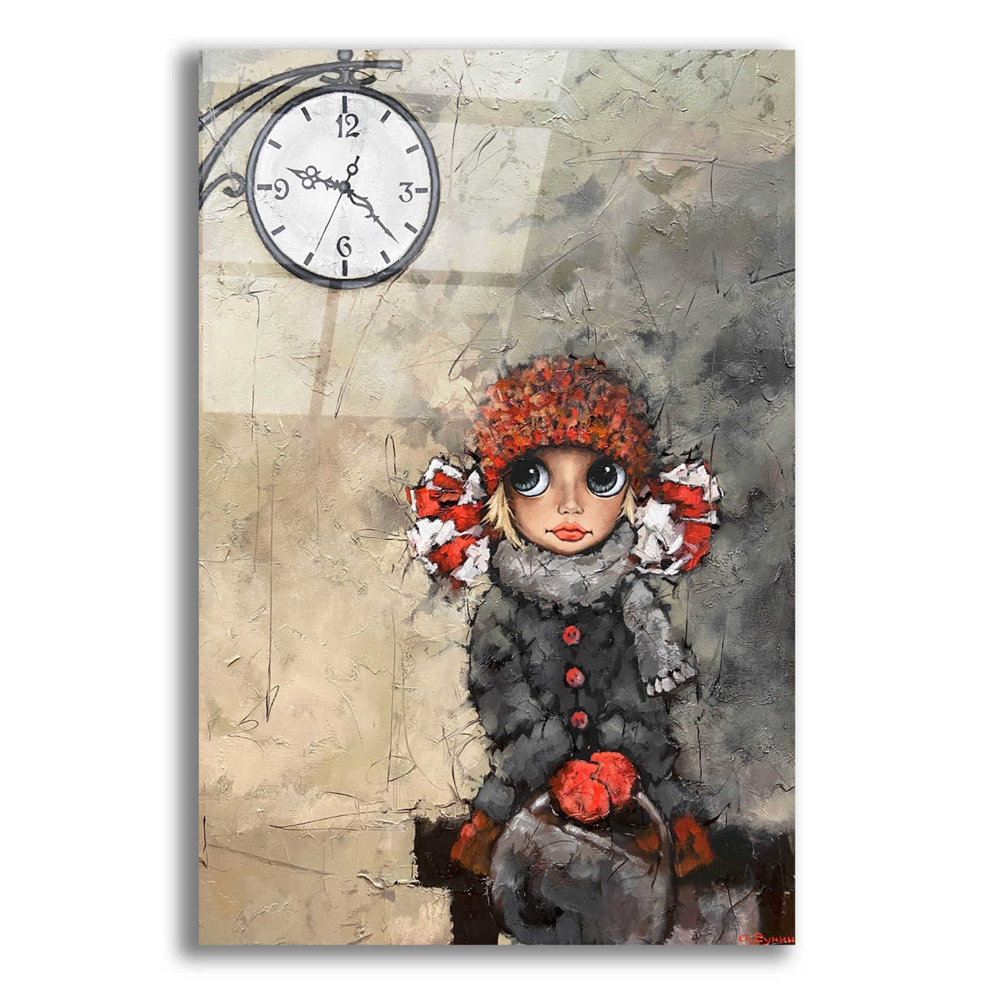 Epic Art 'Waiting For The Train' by Alexander Gunin Acrylic Glass Wall Art,12x16