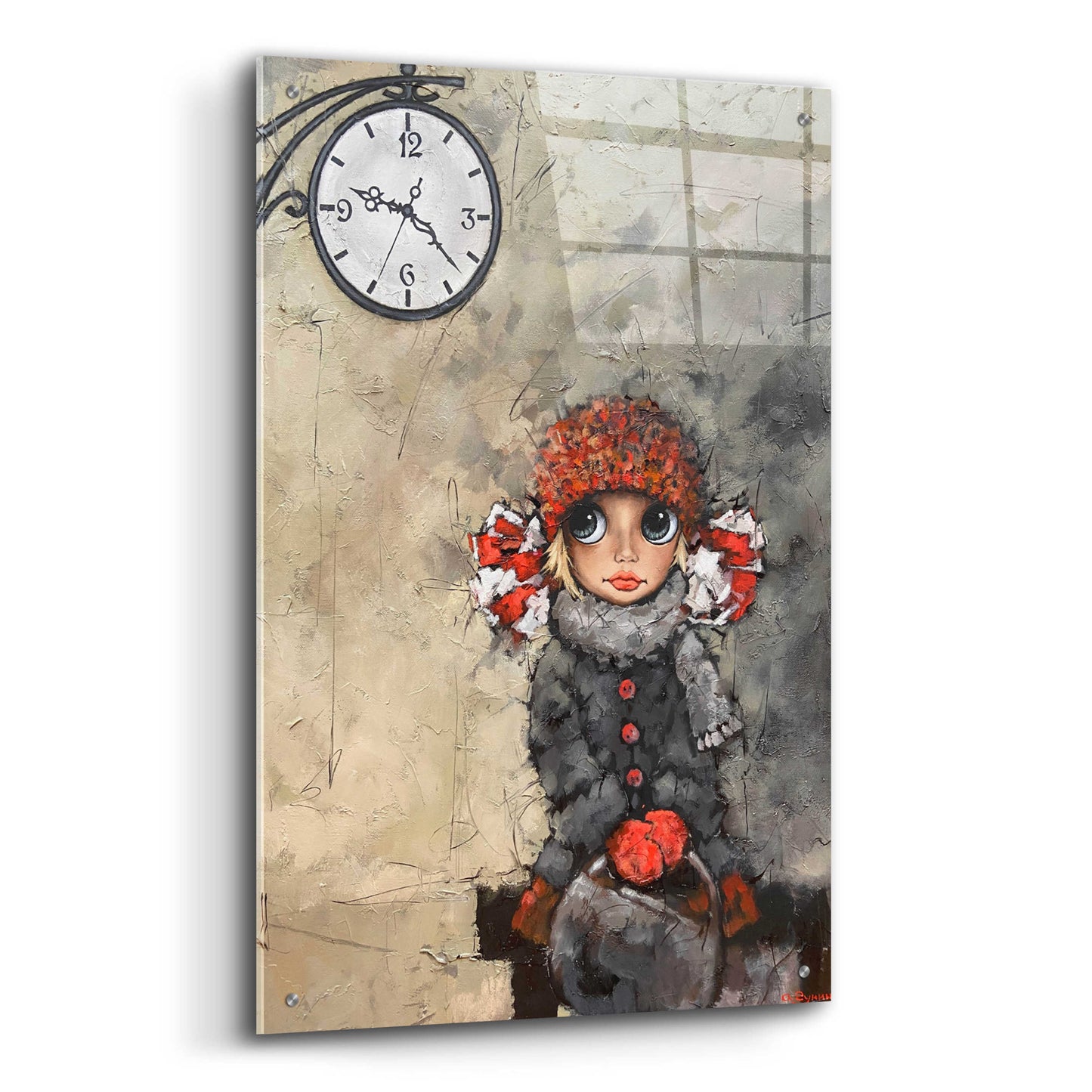 Epic Art 'Waiting For The Train' by Alexander Gunin Acrylic Glass Wall Art,24x36