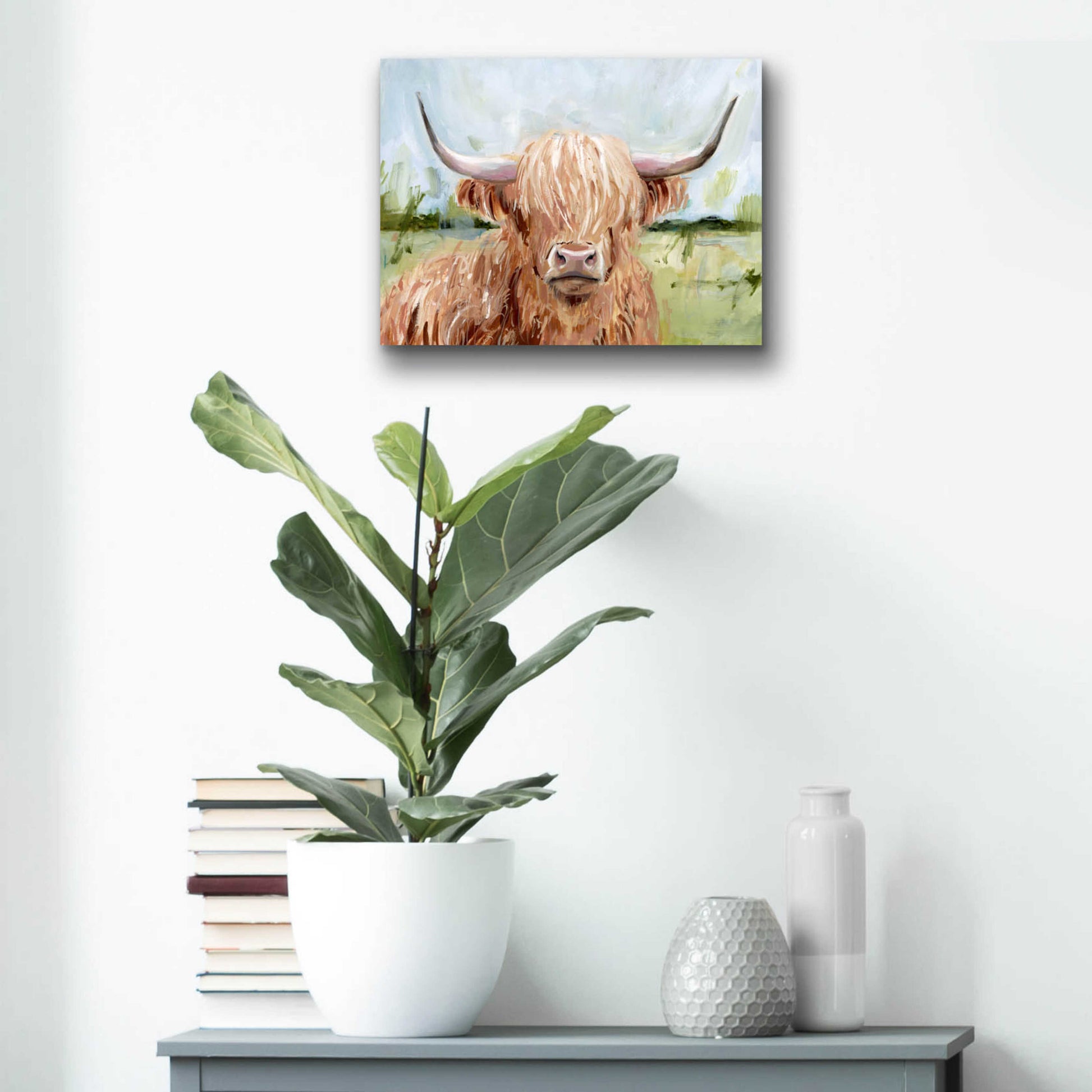 Epic Art 'Highland Grazer II' by Victoria Borges Acrylic Glass Wall Art,16x12