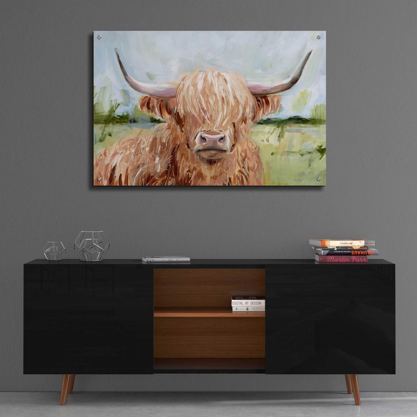 Epic Art 'Highland Grazer II' by Victoria Borges Acrylic Glass Wall Art,36x24